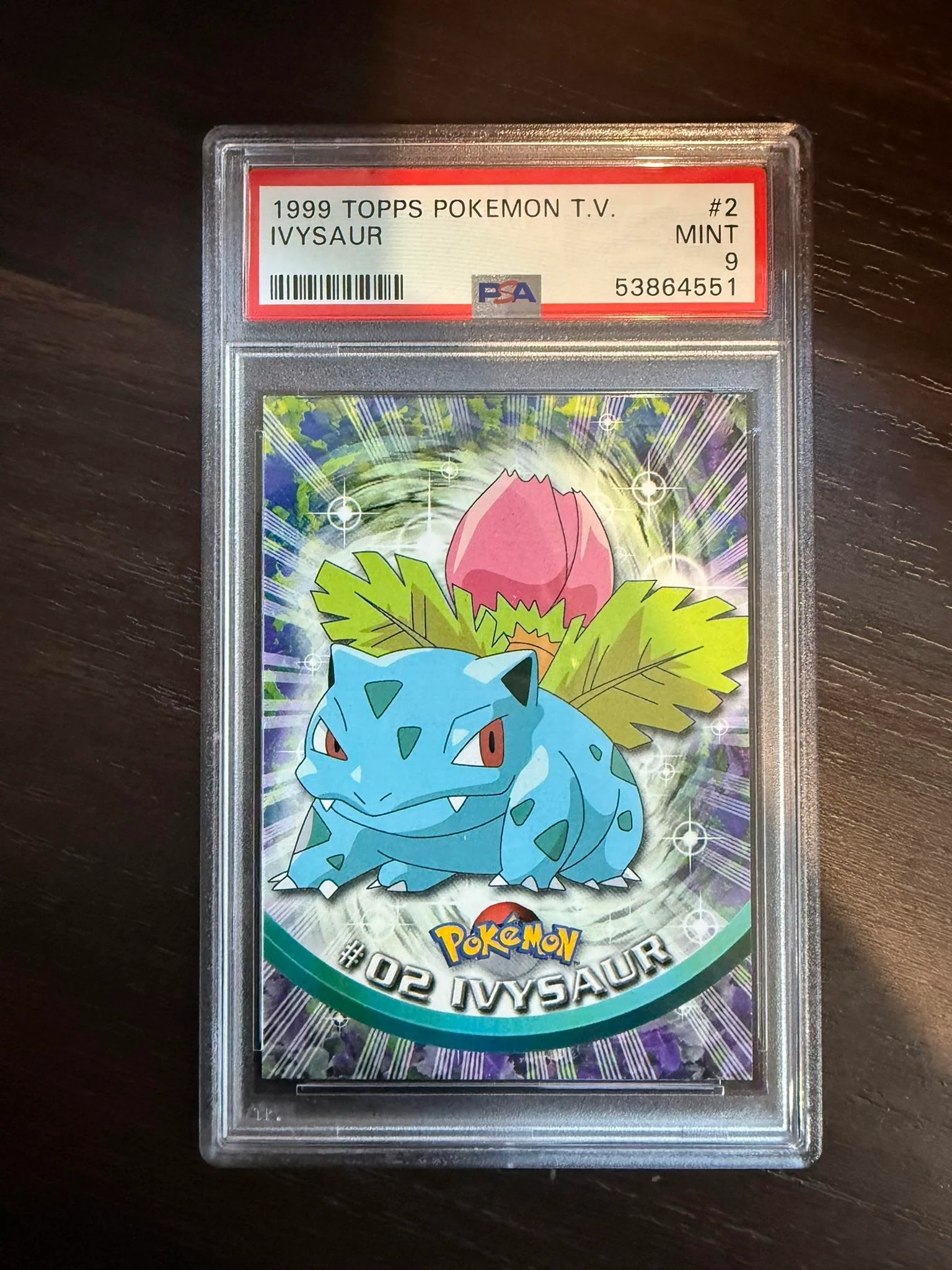 1999 Topps Pokemon Tv #2 Ivysaur PSA 9