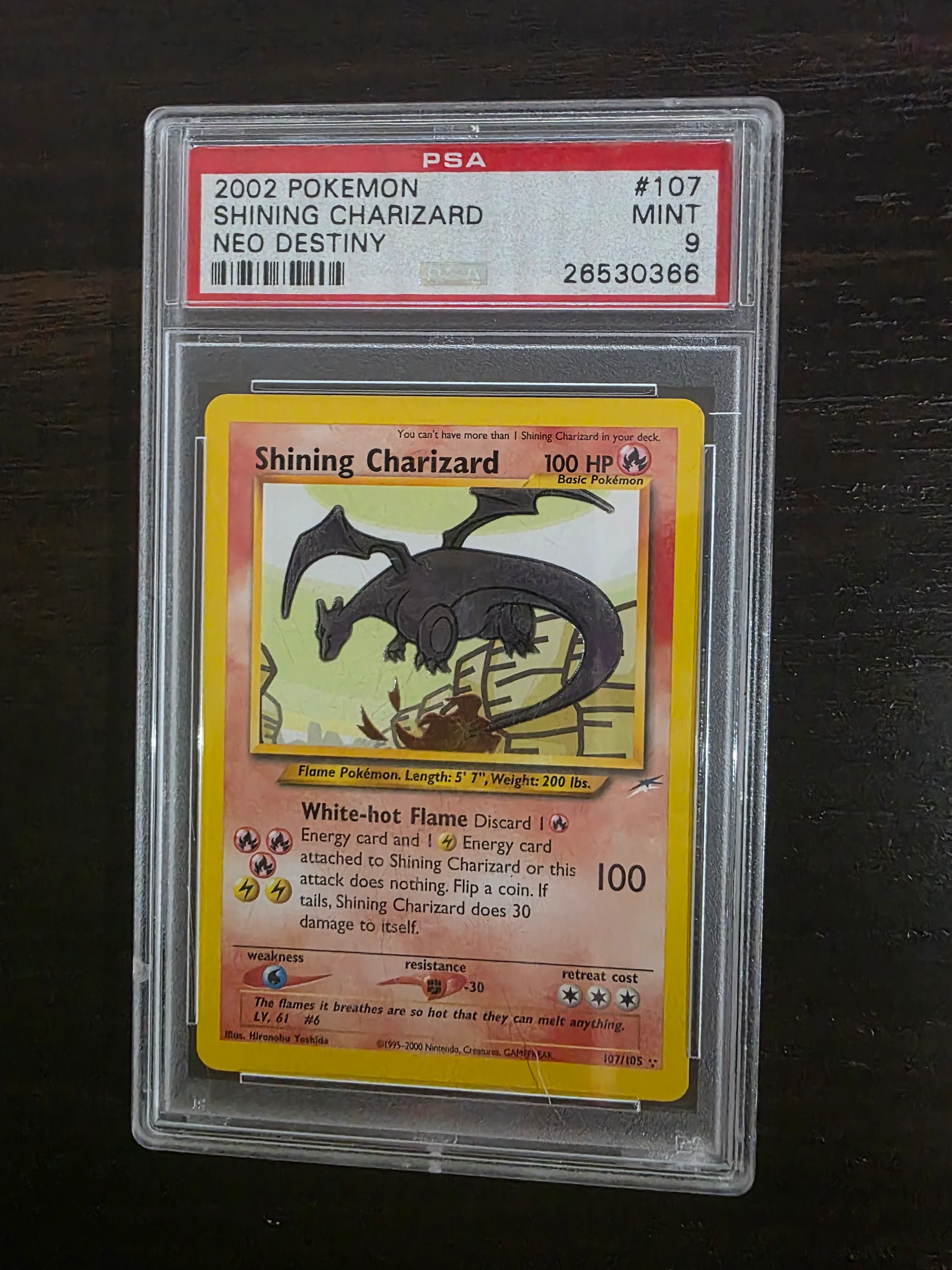 2002 Pokemon Neo Destiny #107 Shining Charizard PSA 9