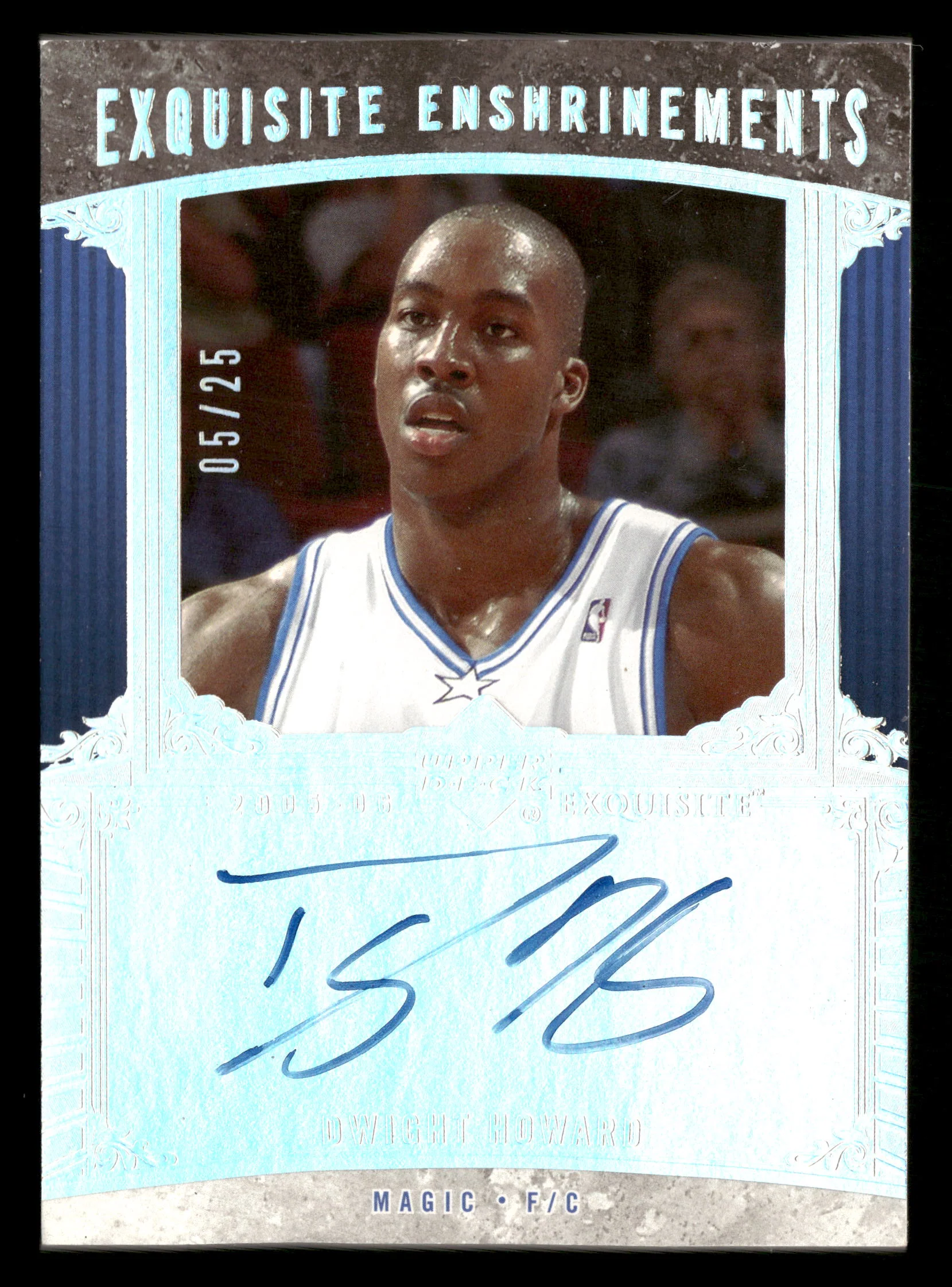2006-07 Upper Deck Exquisite Collection No.EE-DH Dwight Howard Auto /25