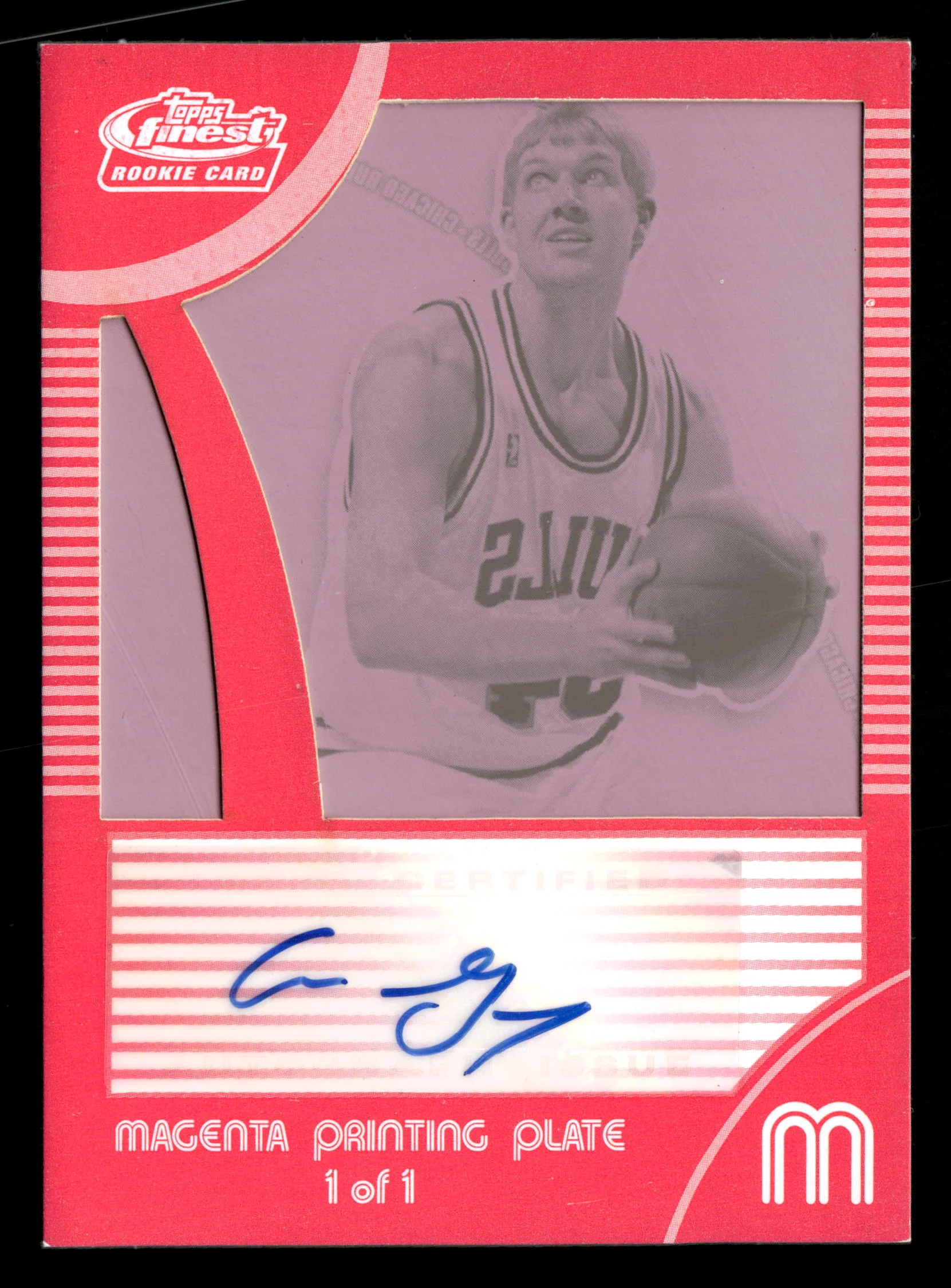2007-08 Finest #83 Aaron Gray Press Plates Magenta #/1