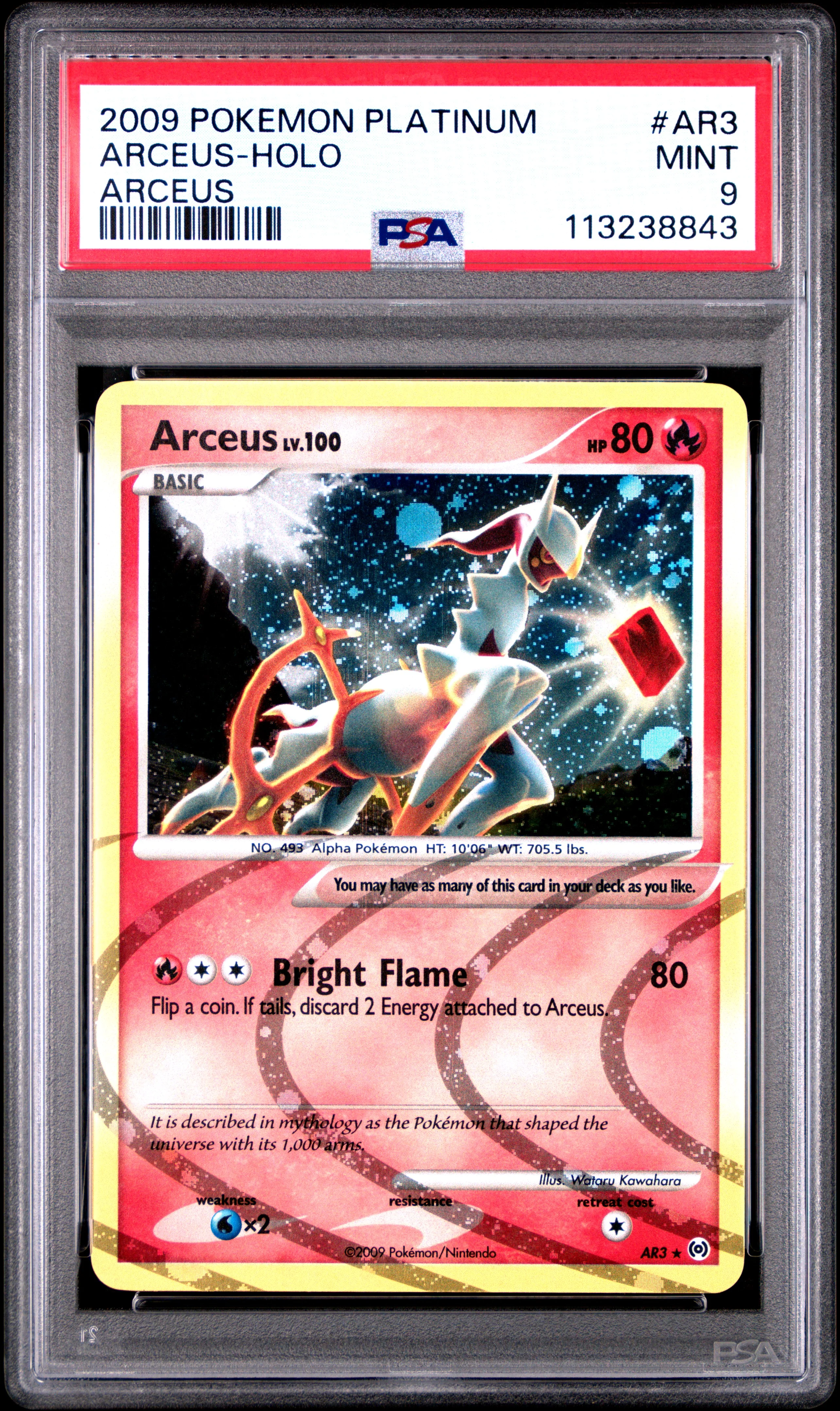 2009 Pokemon Platinum Arceus AR3 Arceus Holo Arceus PSA 9