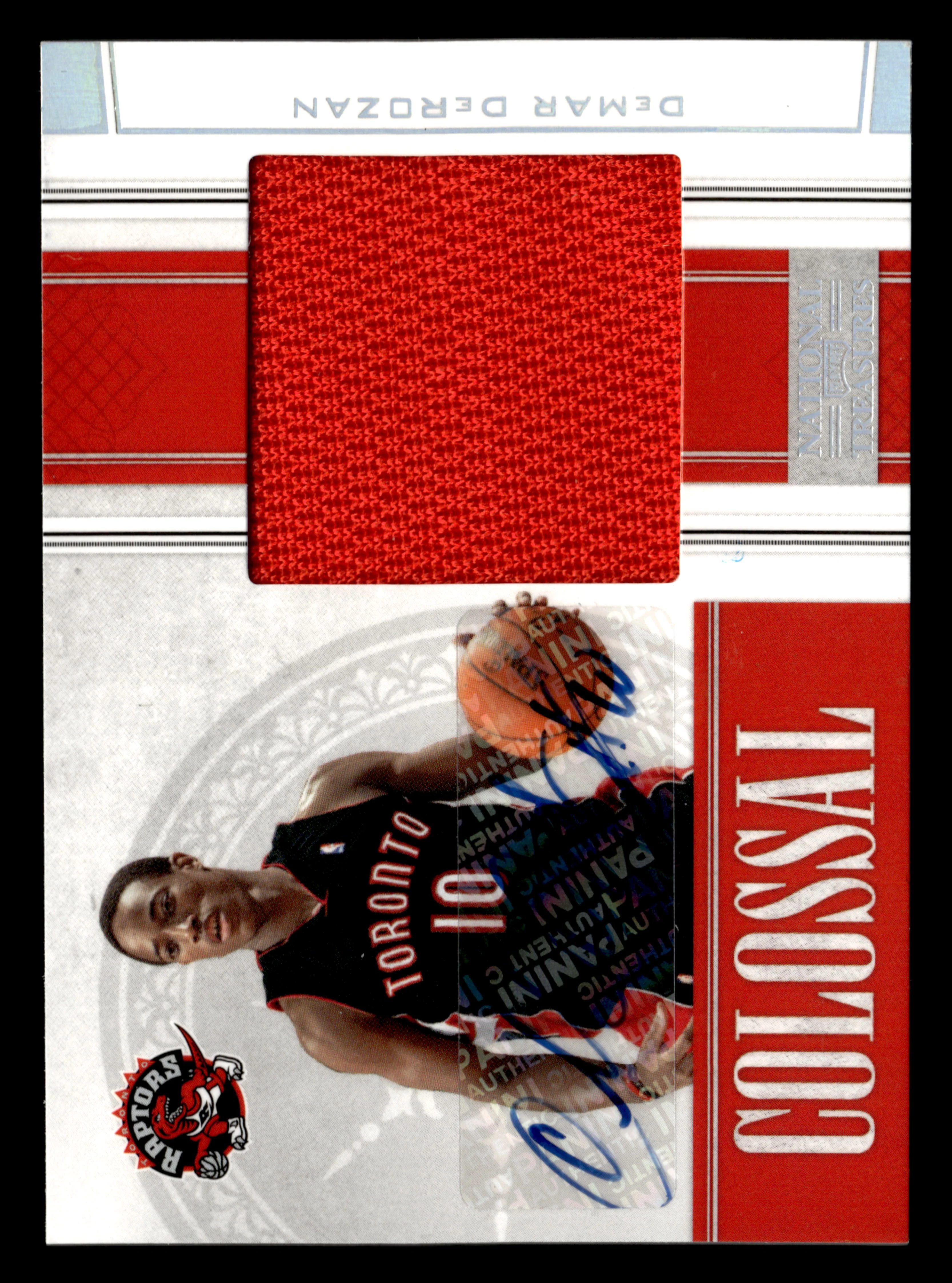 2010 National Treasures #12 DeMar DeRozan Colossal Materials Signatures /49