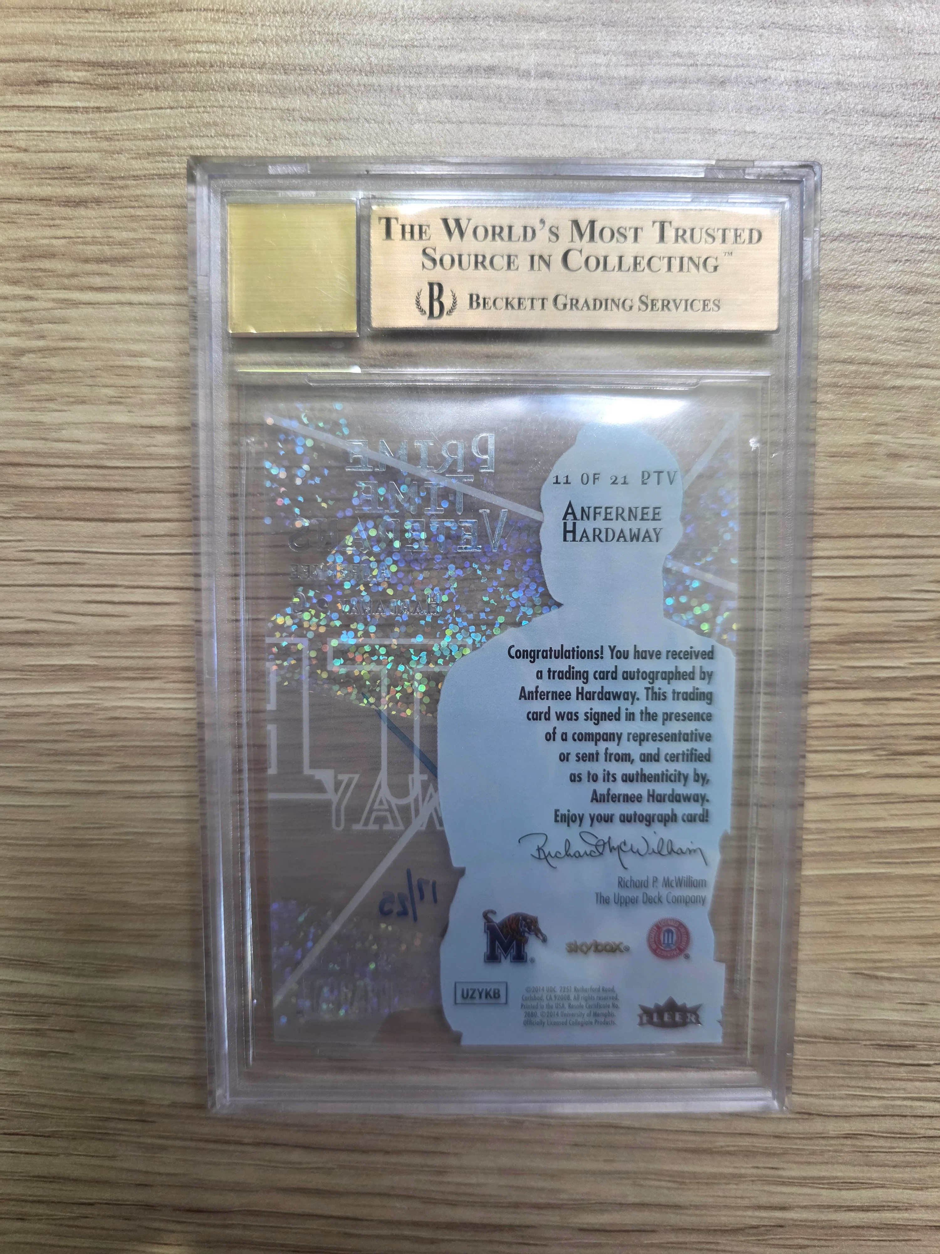 2013-14 Fleer Retro Skybox Prime Time Veterans Auto Anfernee Hardaway /25 On Card Auto BGS 9.5 Auto 9 - Image 2