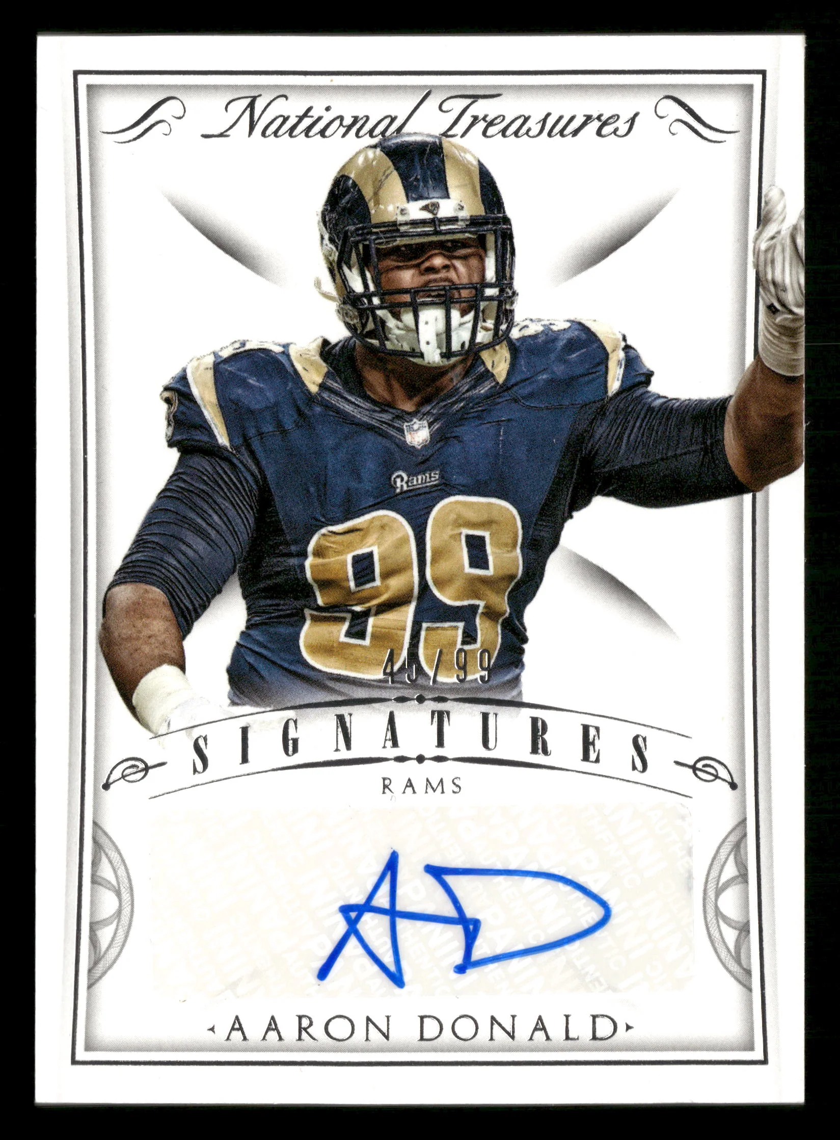 2015 Panini National Treasures #SIG-AD Aaron Donald Signatures #/99