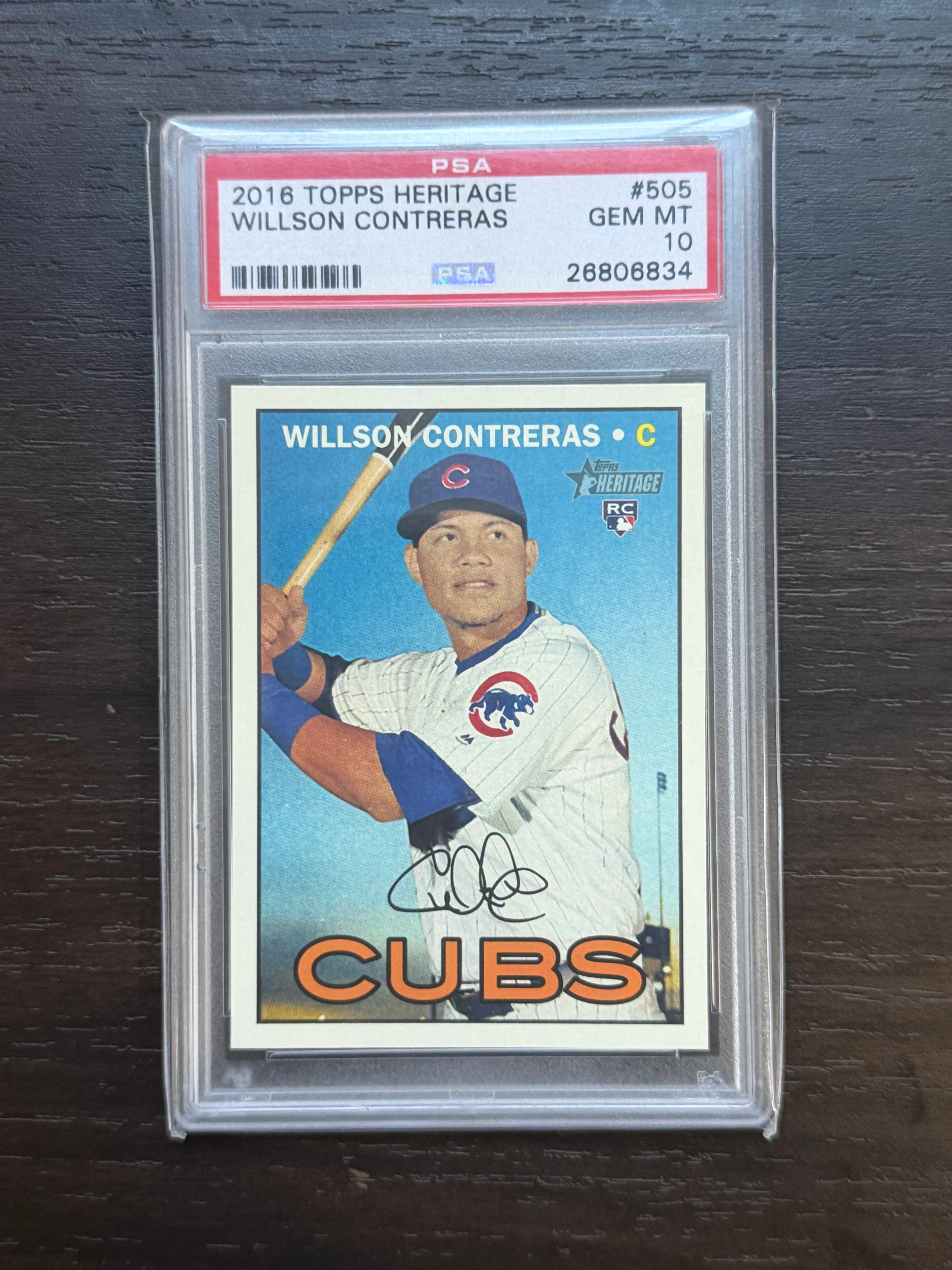 2016 Topps Heritage #505 Willson Contreras PSA 10