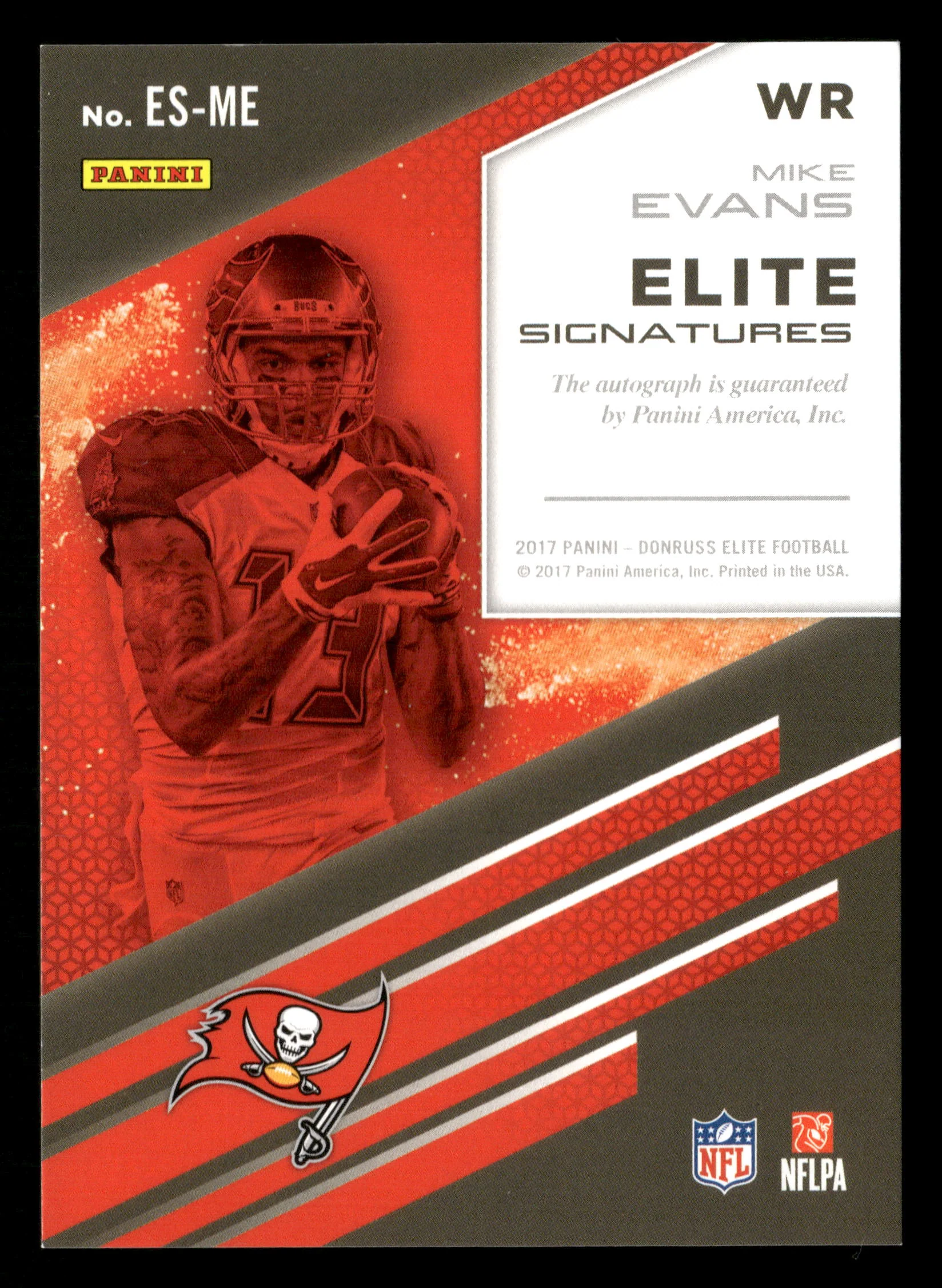 2017 Donruss Elite #ES-ME Mike Evans Elite Signatures #/20 - Image 2