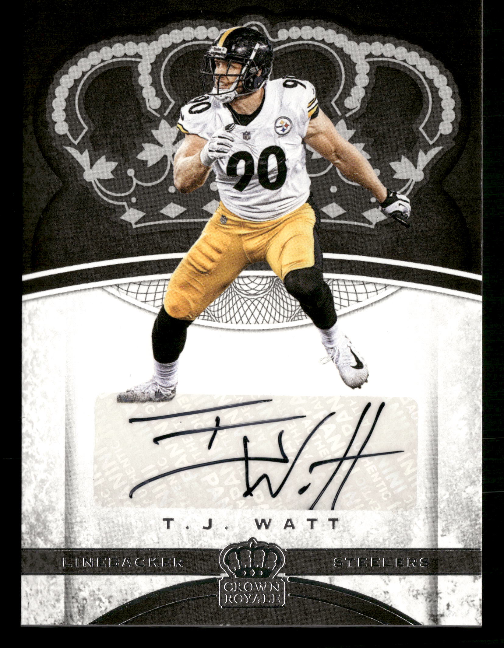 2017 Panini Crown Royale #52 T.J. Watt Rookie Autographs
