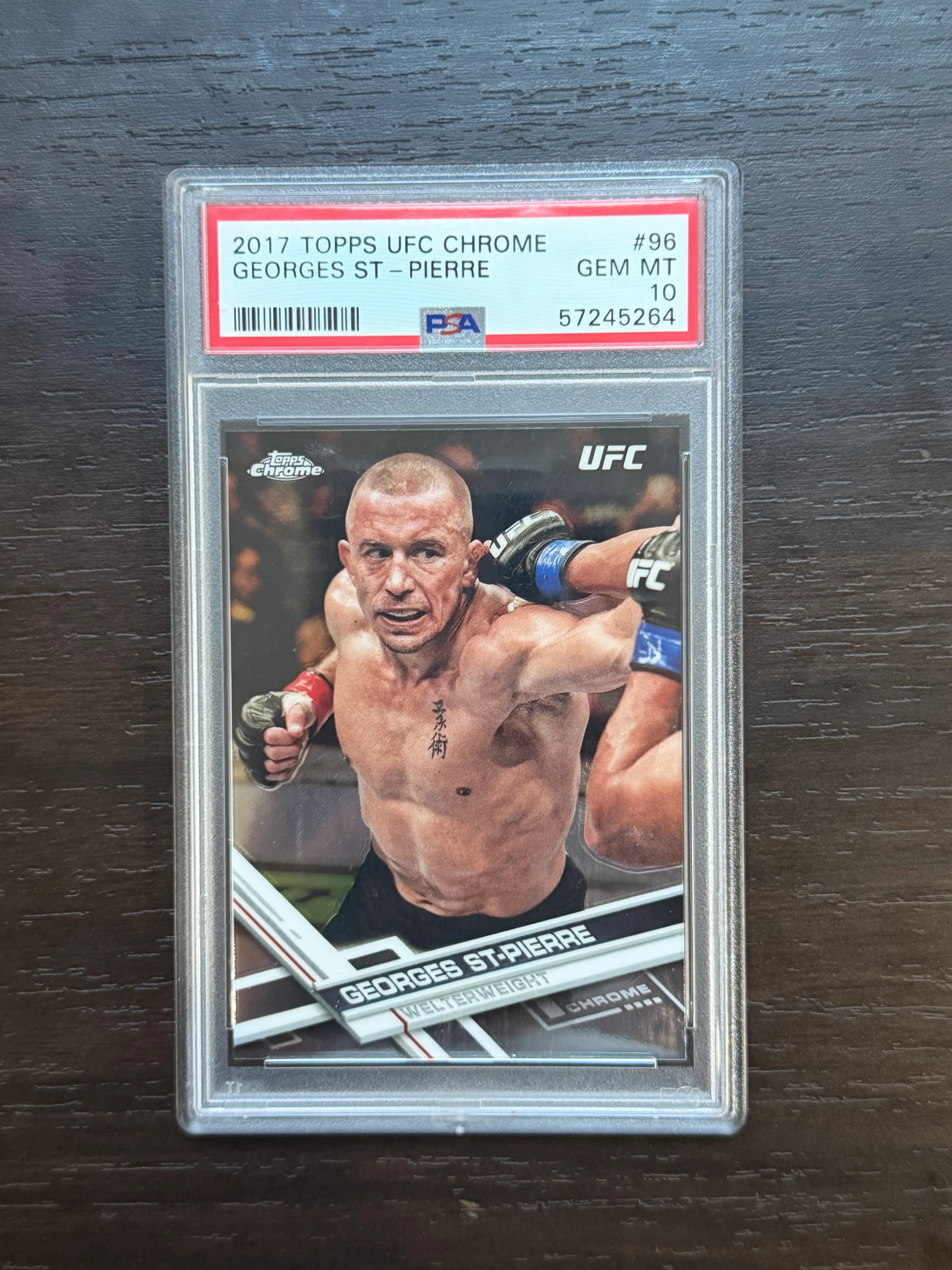 2017 Topps Ufc Chrome #96 Georges St-Pierre PSA 10