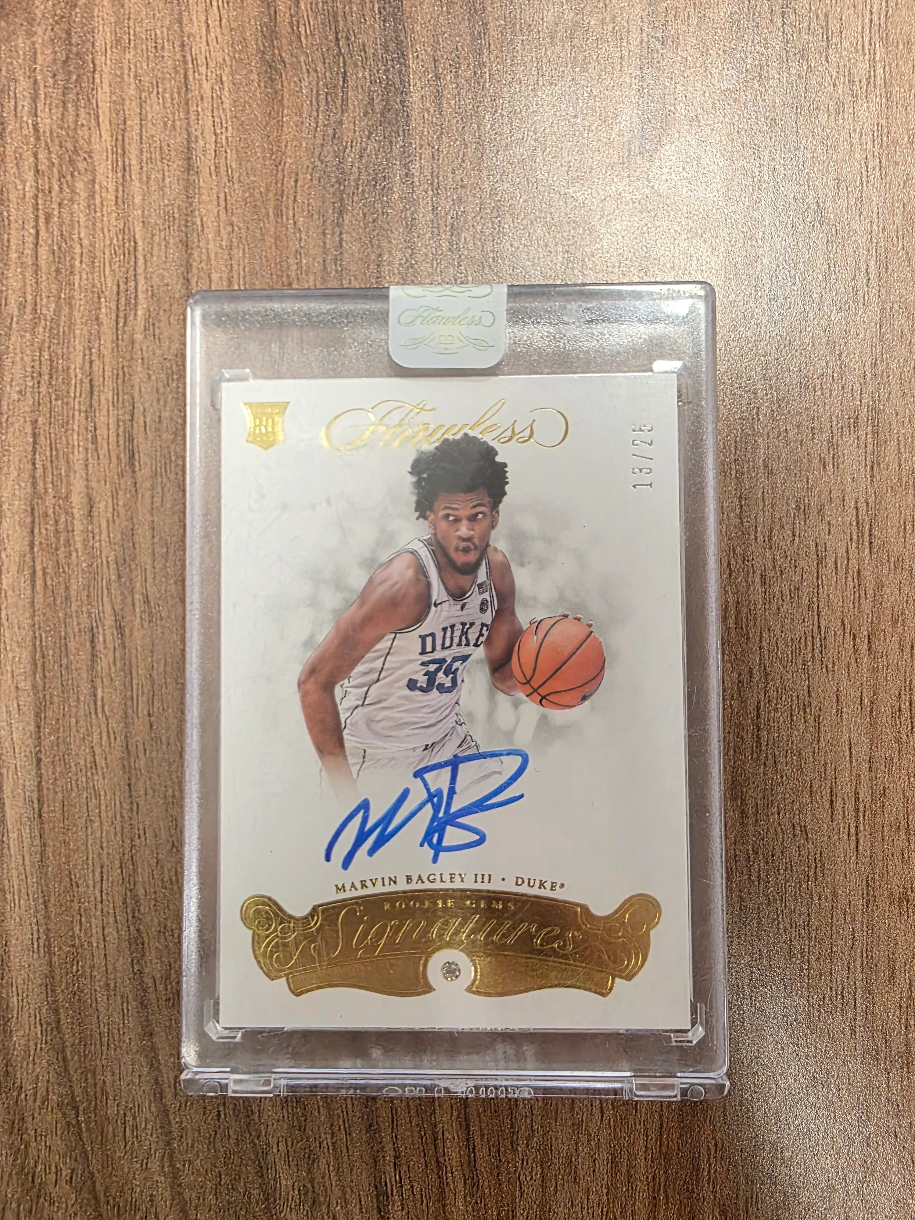 2018 Panini Flawless Collegiate No.103 Marvin Bagley III Diamond Auto /25