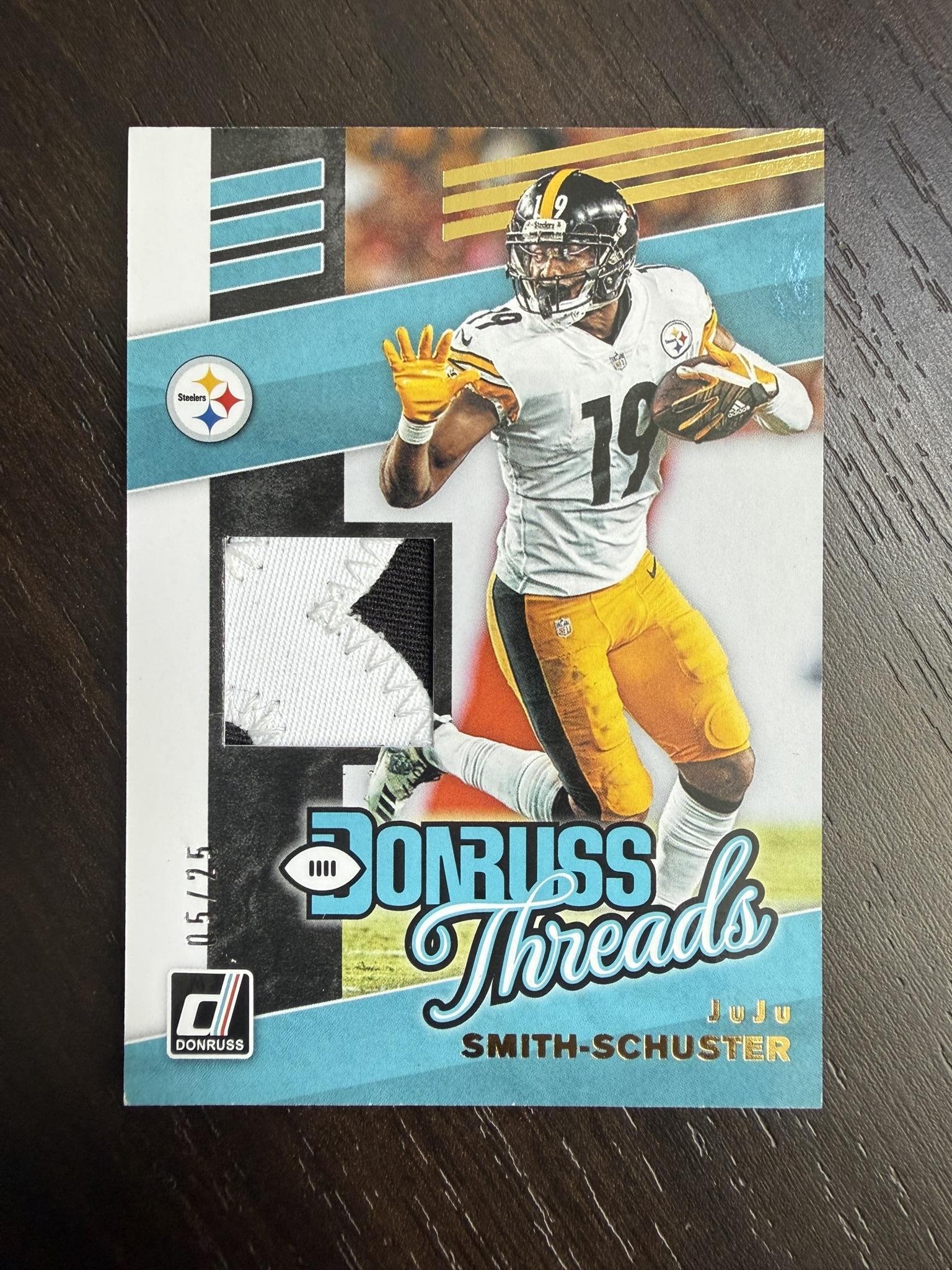 2019 Donruss #T-16 JuJu Smith-Schuster Donruss Threads Prime #/25