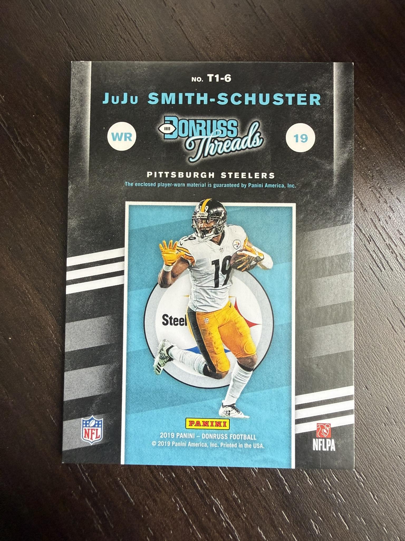2019 Donruss #T-16 JuJu Smith-Schuster Donruss Threads Prime #/25 - Image 2