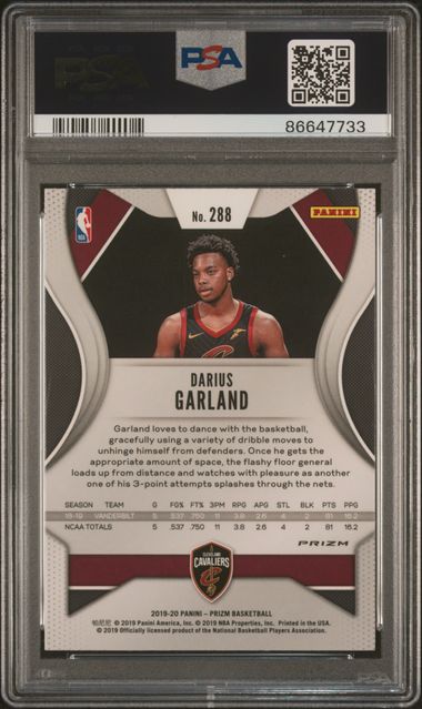 2019 Prizm #288 Darius Garland Hyper Prizm PSA 10 - Image 2