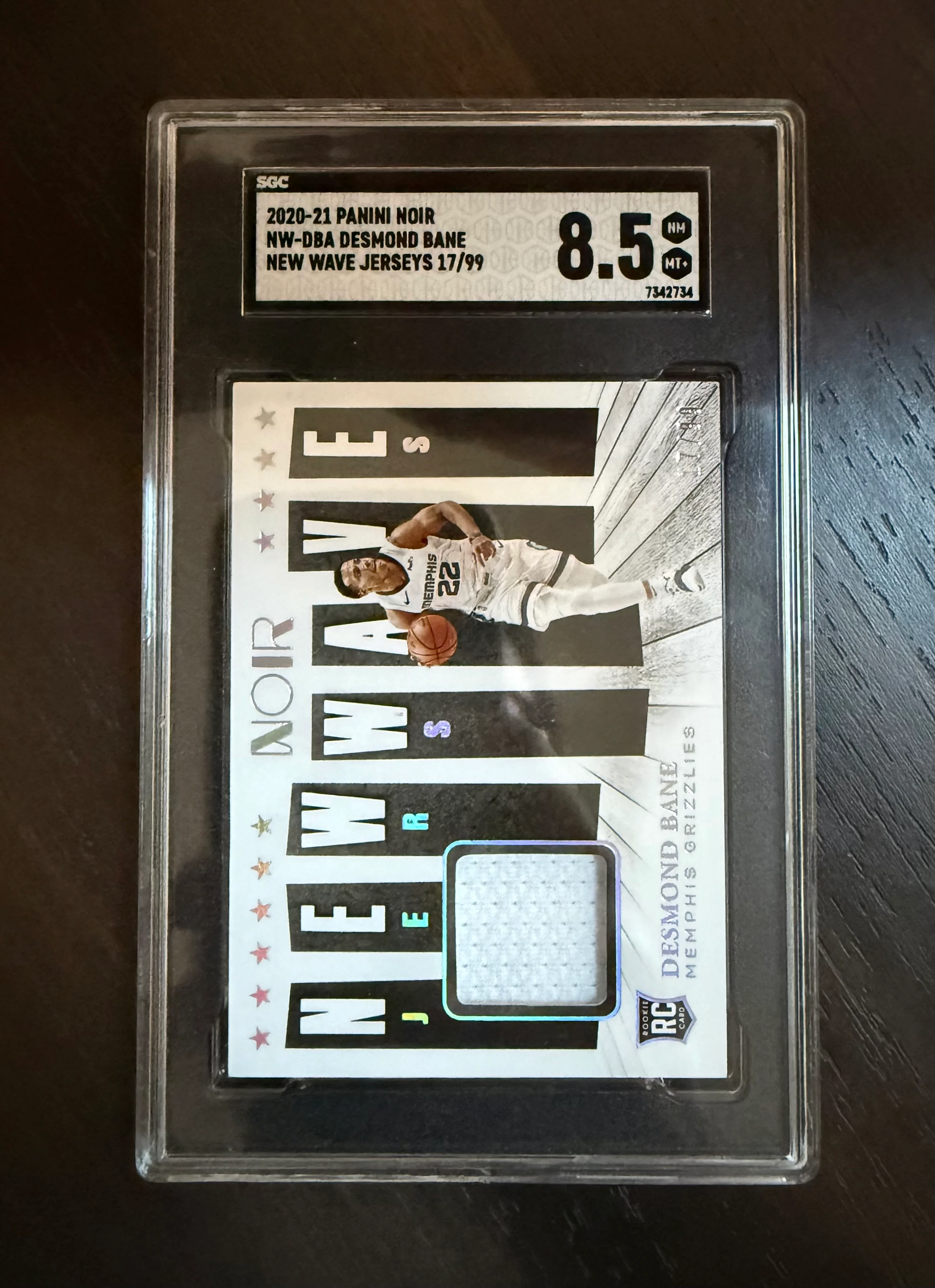 2020-21 Noir #NW-DBA Desmond Bane New Wave Jerseys #/99