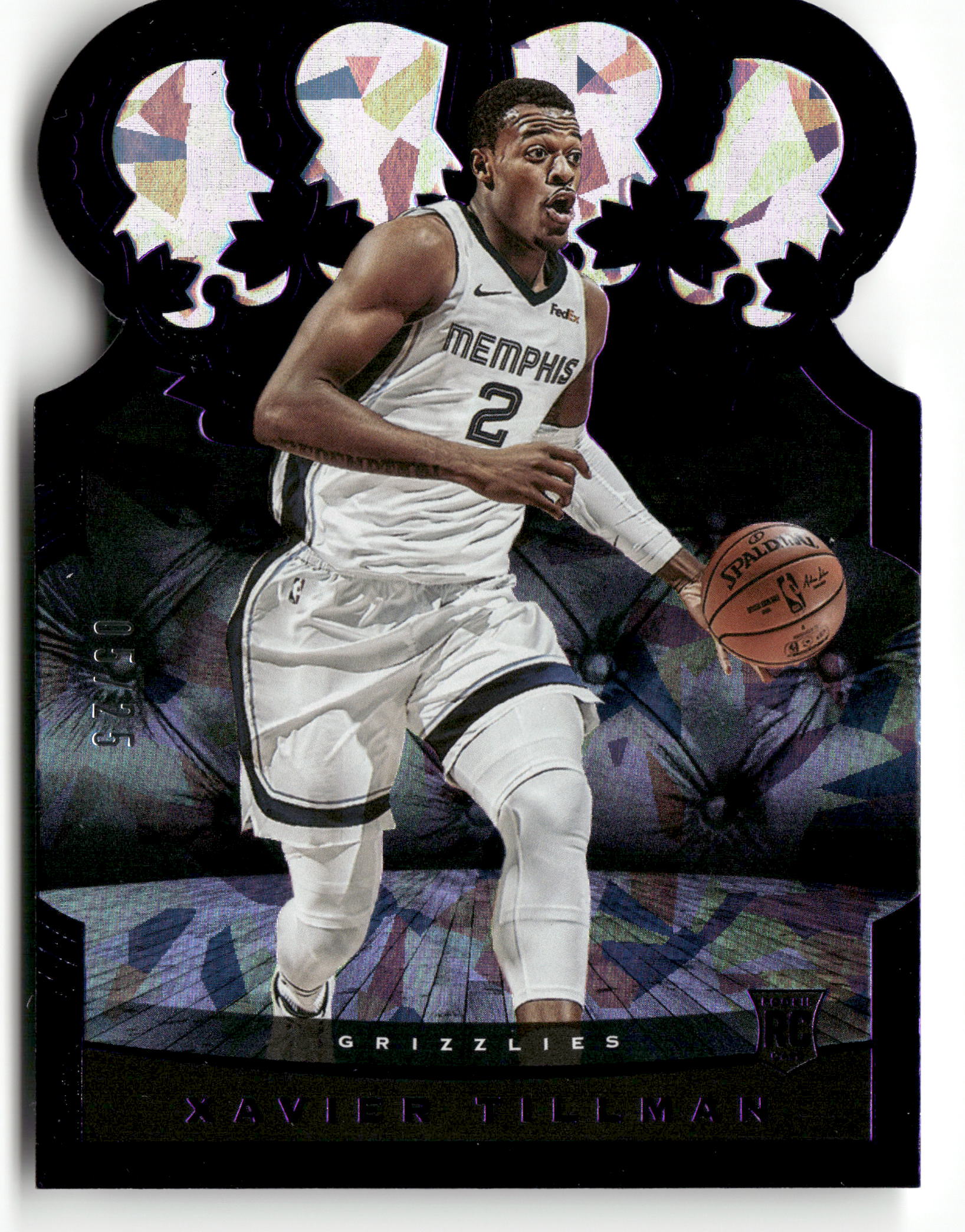 2020-21 Panini Crown Royale #87 Xavier Tillman Crystal Purple RC #/25