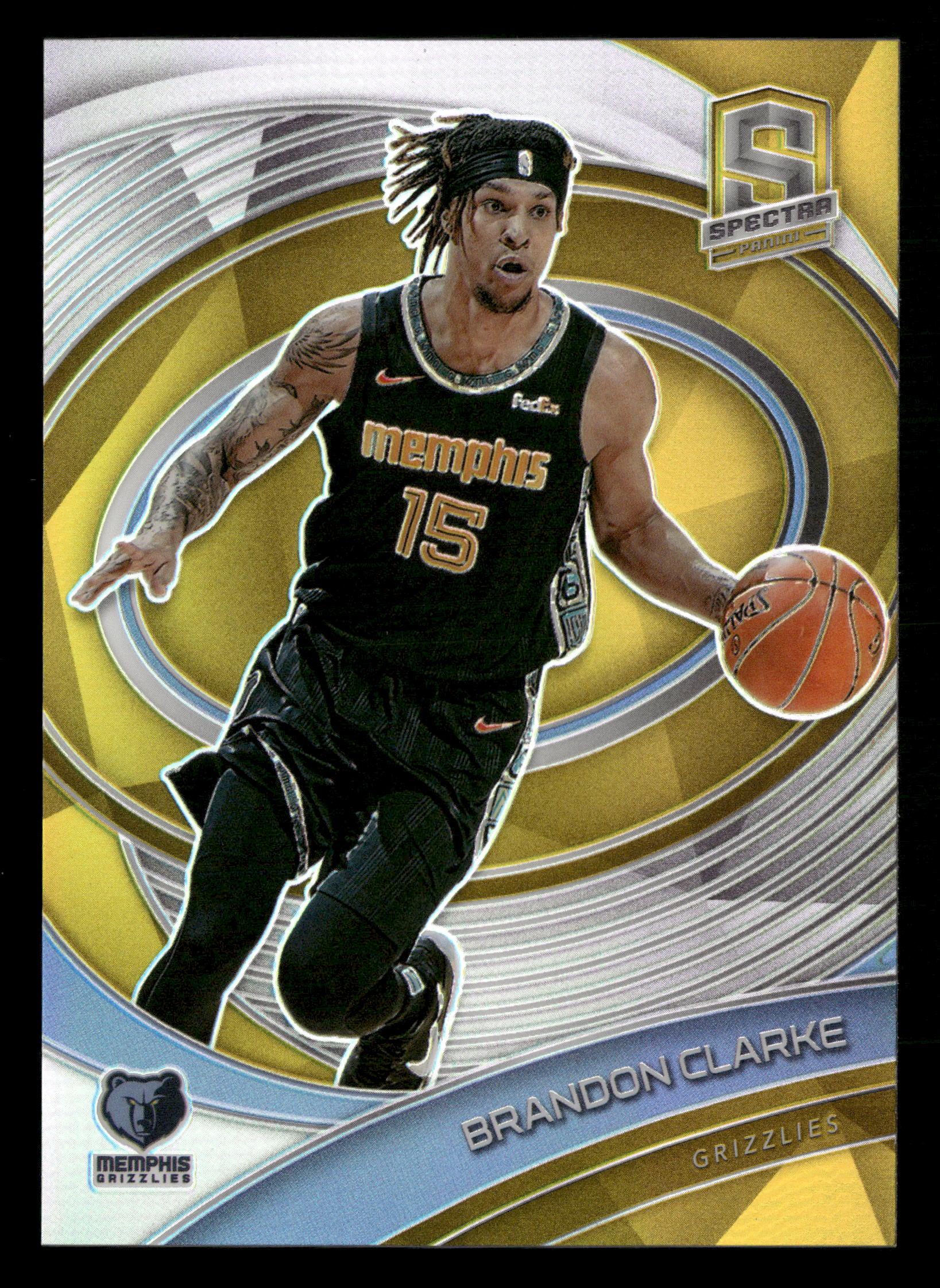 2020-21 Panini Spectra #50 Brandon Clarke Gold #/10