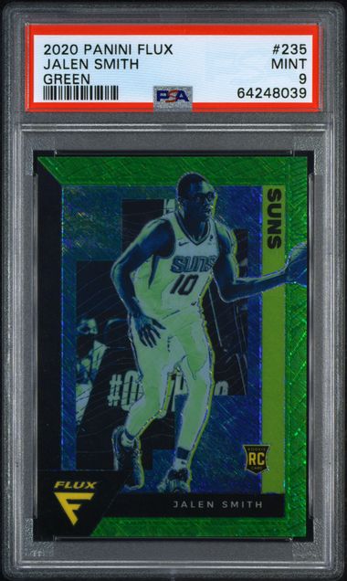 2020 Flux #235 Jalen Smith Green Prizm #/5 PSA 9