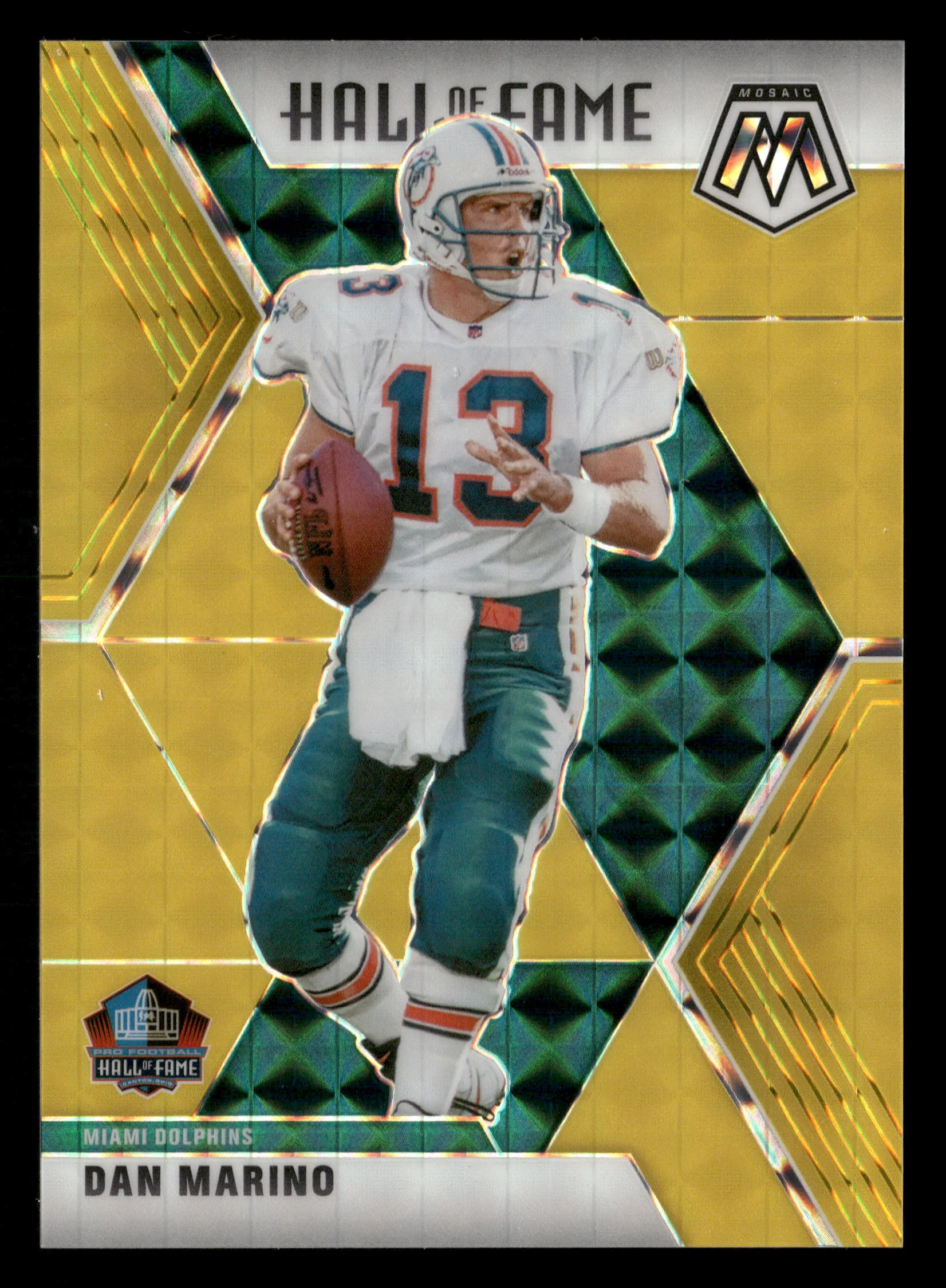 2020 Mosaic #292 Hall of Fame Yellow Prizm Dan Marino /20