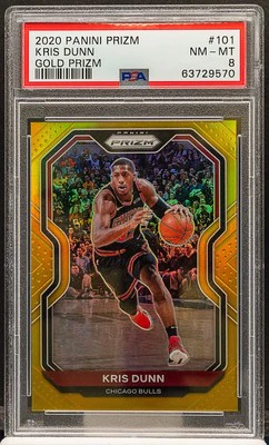 2020 Panini Prizm #101 Kris Dunn Gold Prizm 04/10 PSA 8