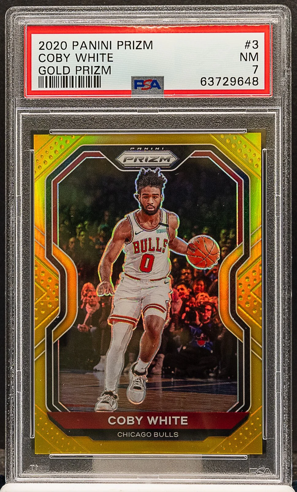 2020 Panini Prizm #3 Coby White Gold Prizm 02/10 PSA 7