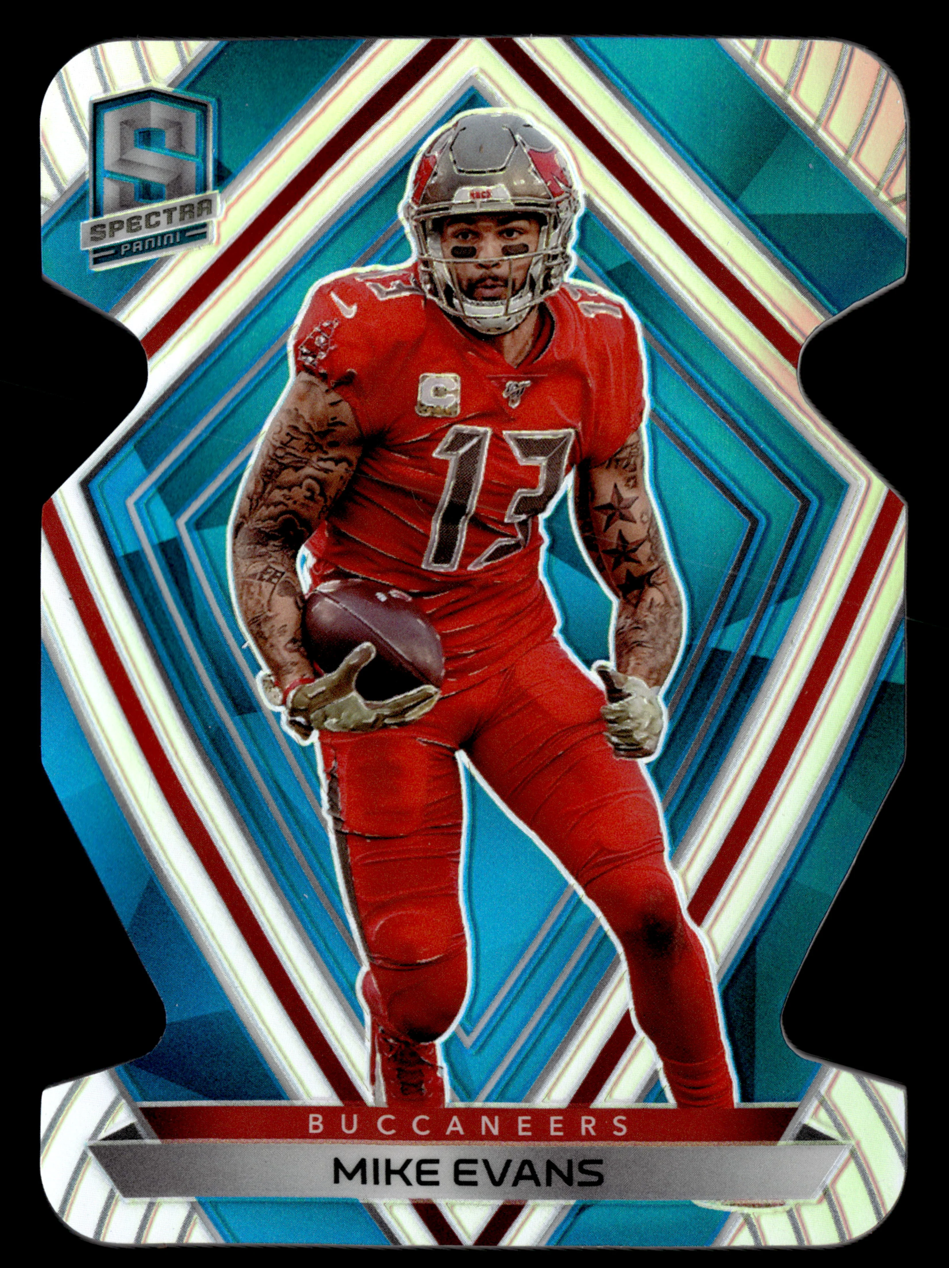 2020 Panini Spectra #43 Mike Evans Neon Blue Die Cut #/50