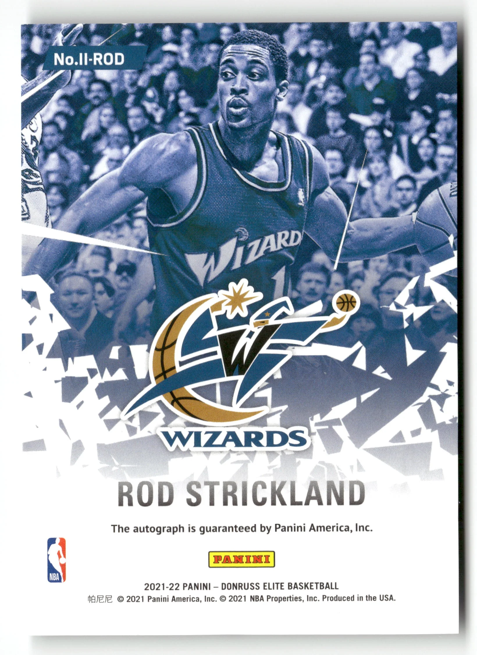 2021-22 Donruss Elite #II-ROD Rod Strickland Impact Impressions - Image 2