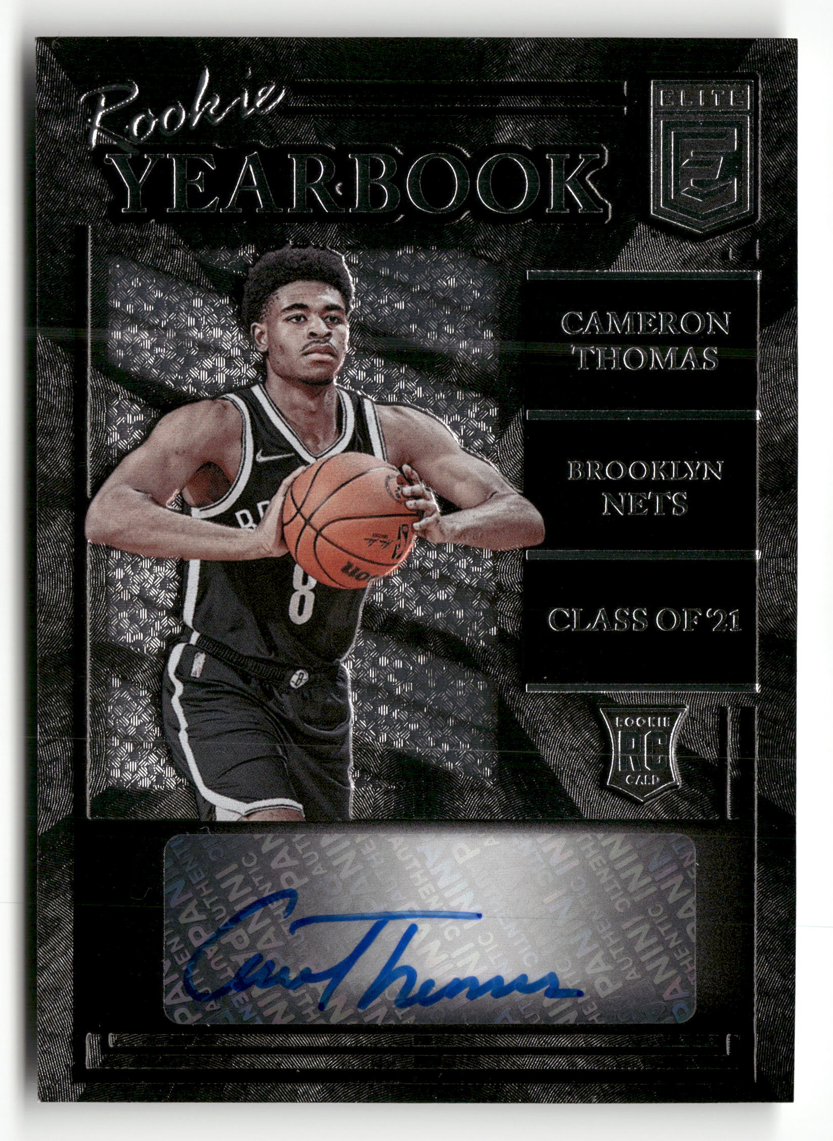 2021-22 Donruss Elite #RY-CTH Cameron Thomas Rookie Yearbook Autographs
