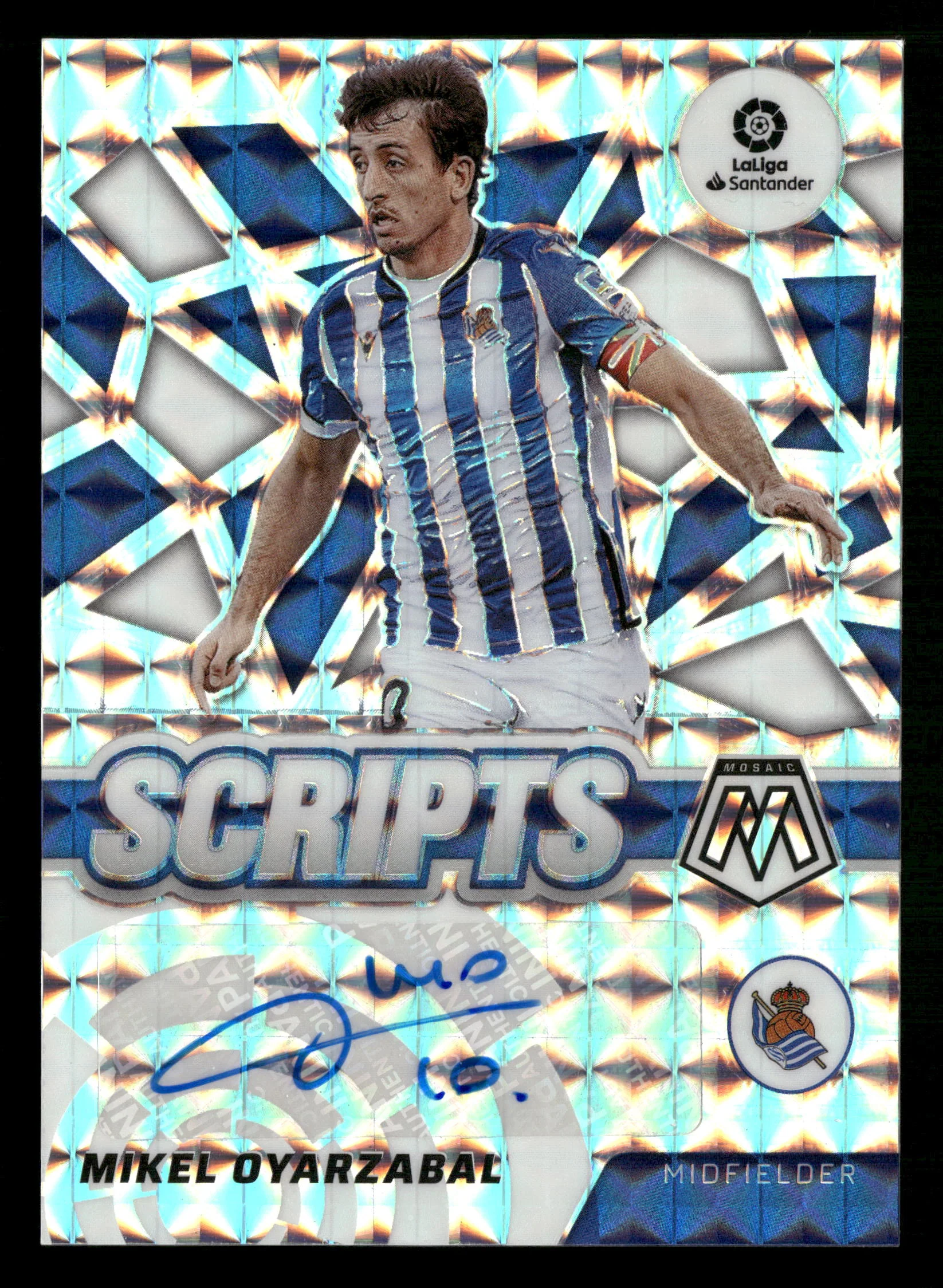 2021-22 Panini Mosaic La Liga #SM-MOY Mikel Oyarzabal Scripts Mosaic