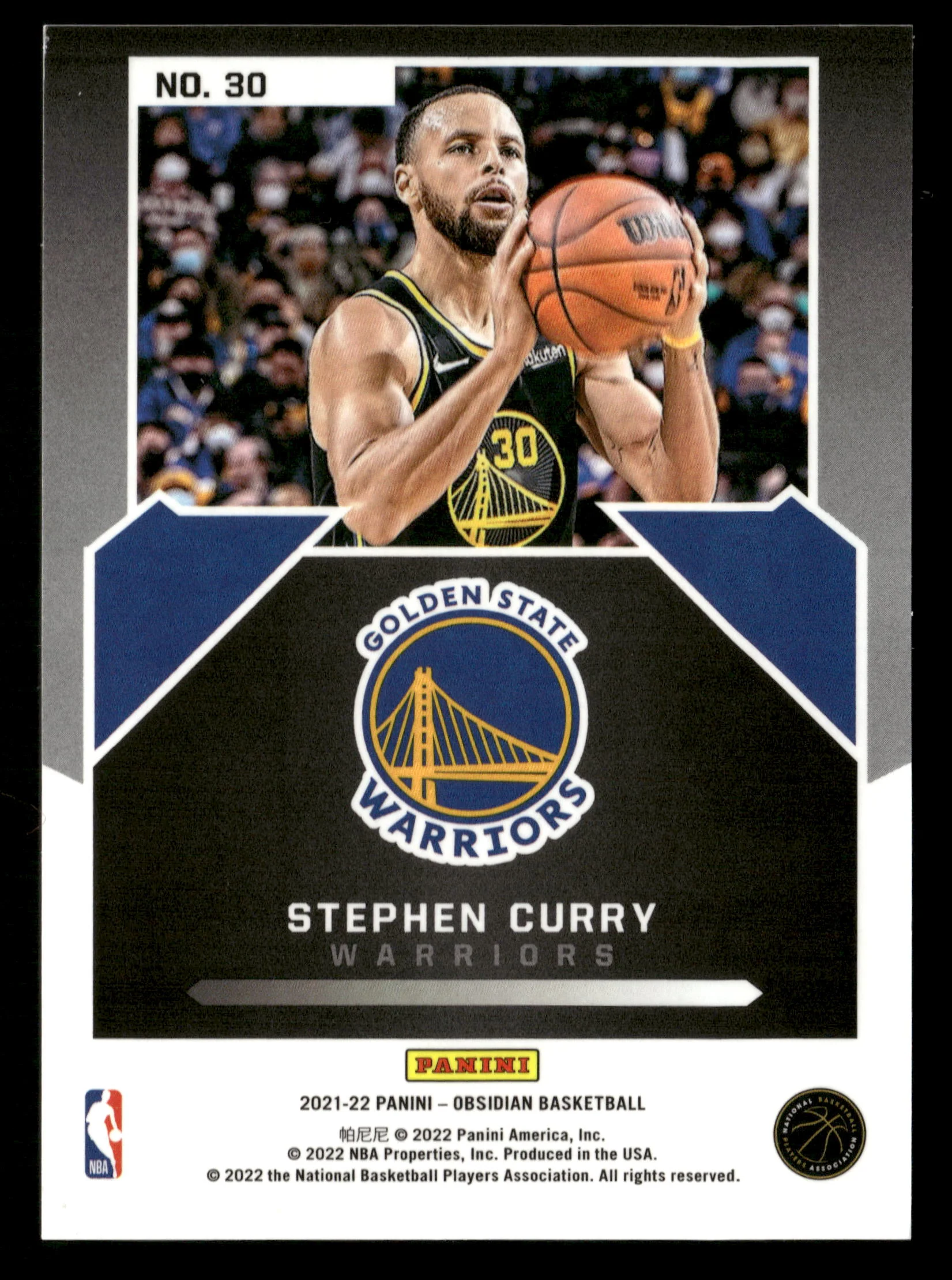 2021-22 Panini Obsidian #30 Stephen Curry Magnitude Electric Etch Red Flood - Image 2