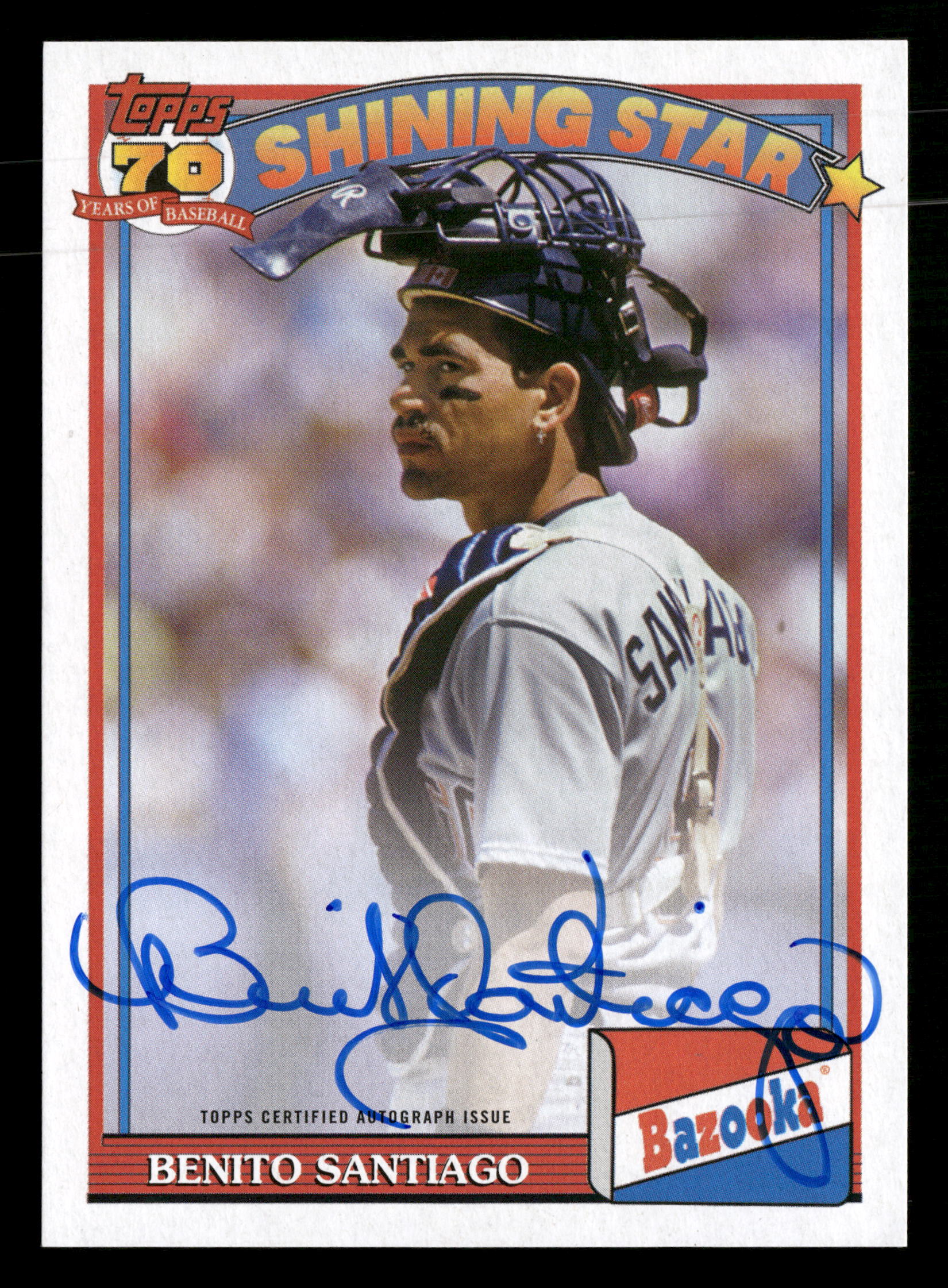 2021 Archives #91BZA-BS Benito Santiago Bazooka Shining Stars Autographs