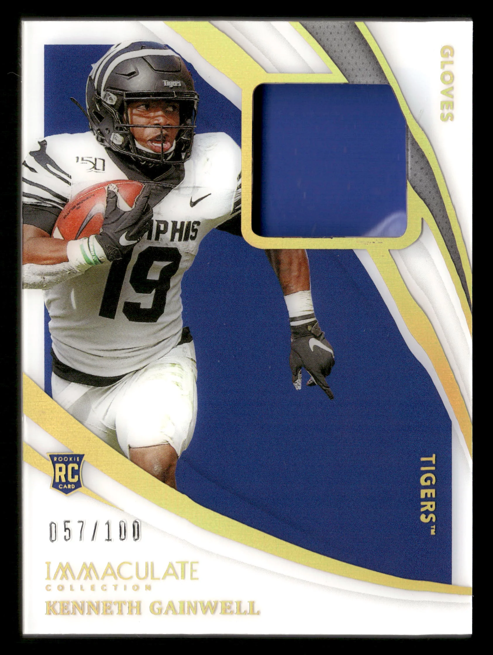2021 Immaculate Collegiate #GL-KG Kenneth Gainwell Immaculate Gloves #/100