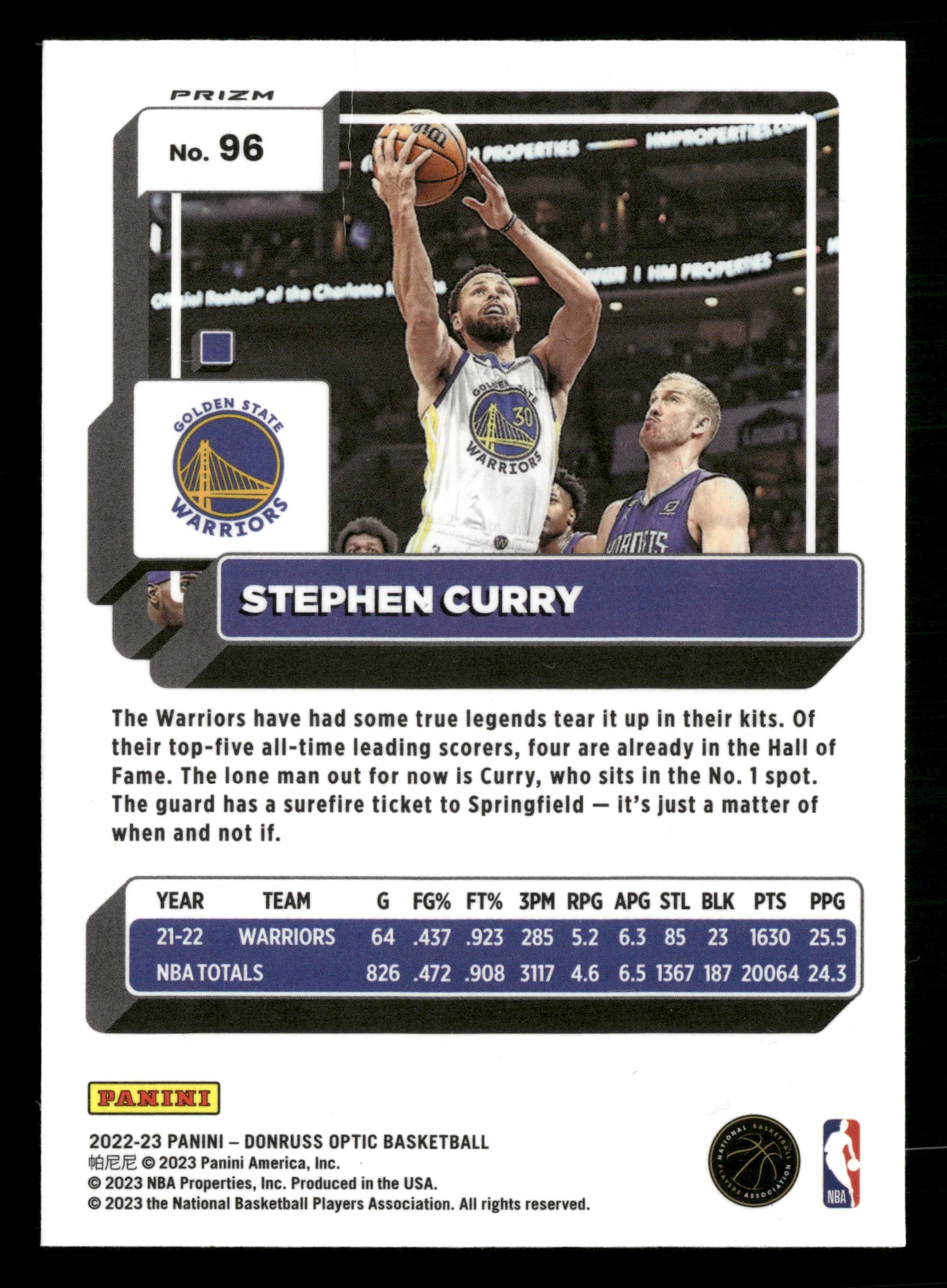 2022-23 Donruss Optic #96 Stephen Curry Red Sparkle - Image 2