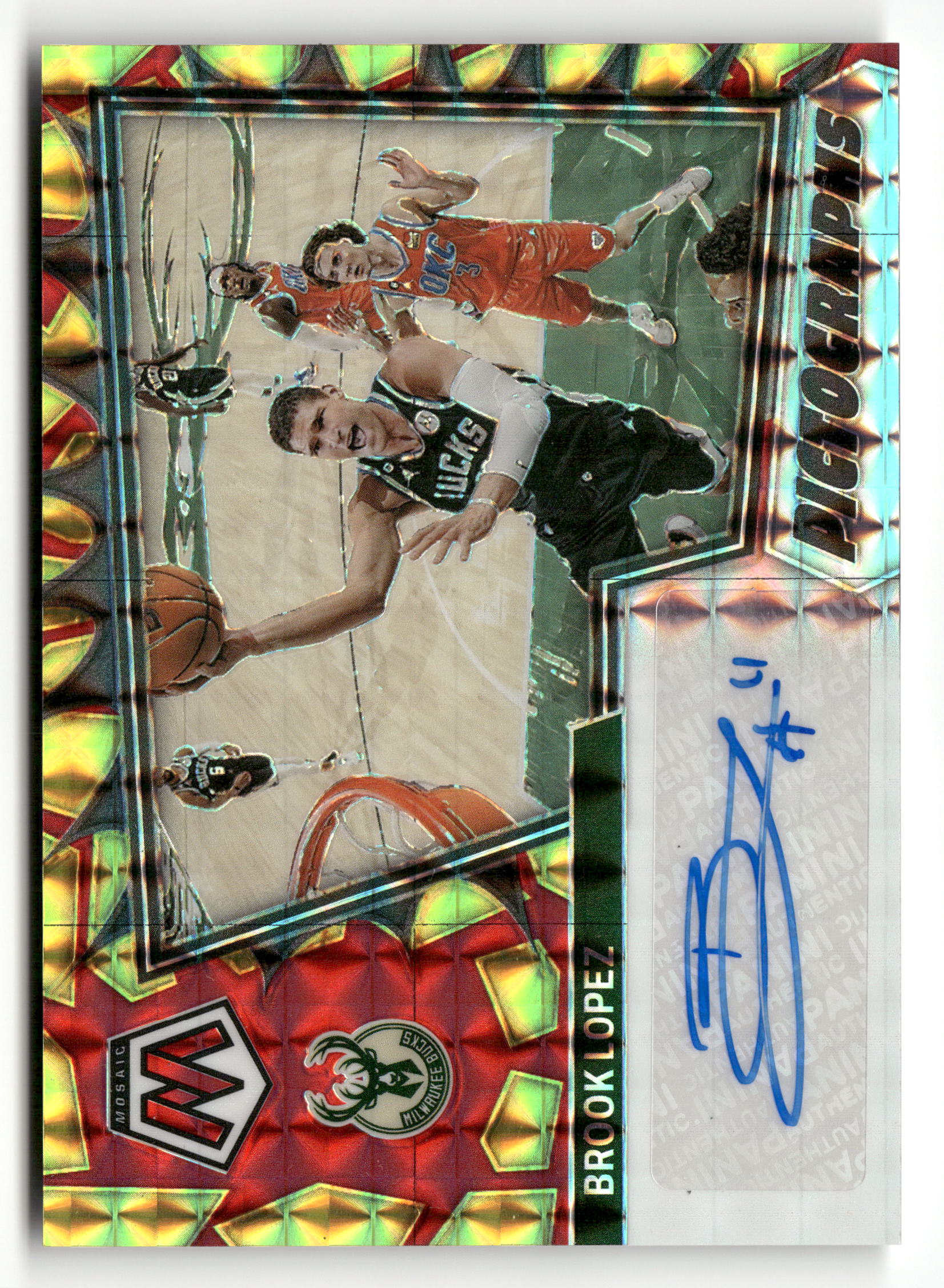 2022-23 Panini Mosaic #PM-LOP Brook Lopez Pictographs Mosaic