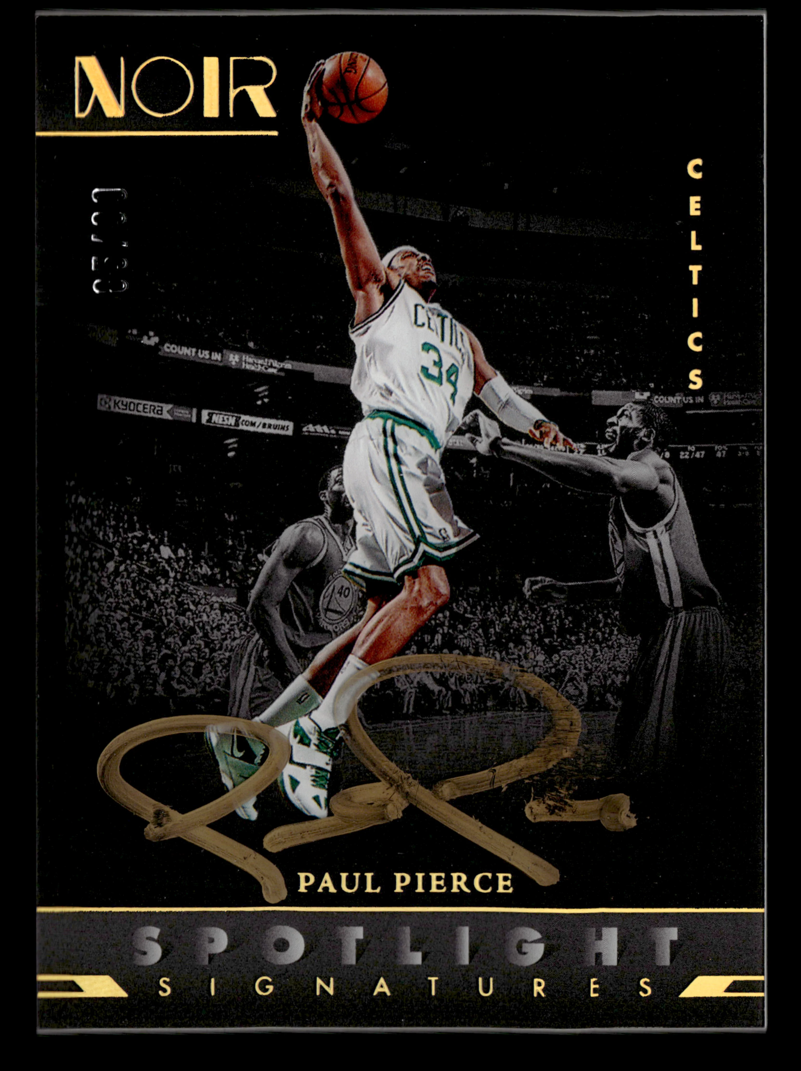 2022-23 Panini Noir #SSV-PPR Paul Pierce Spotlight Signatures Vertical #/99