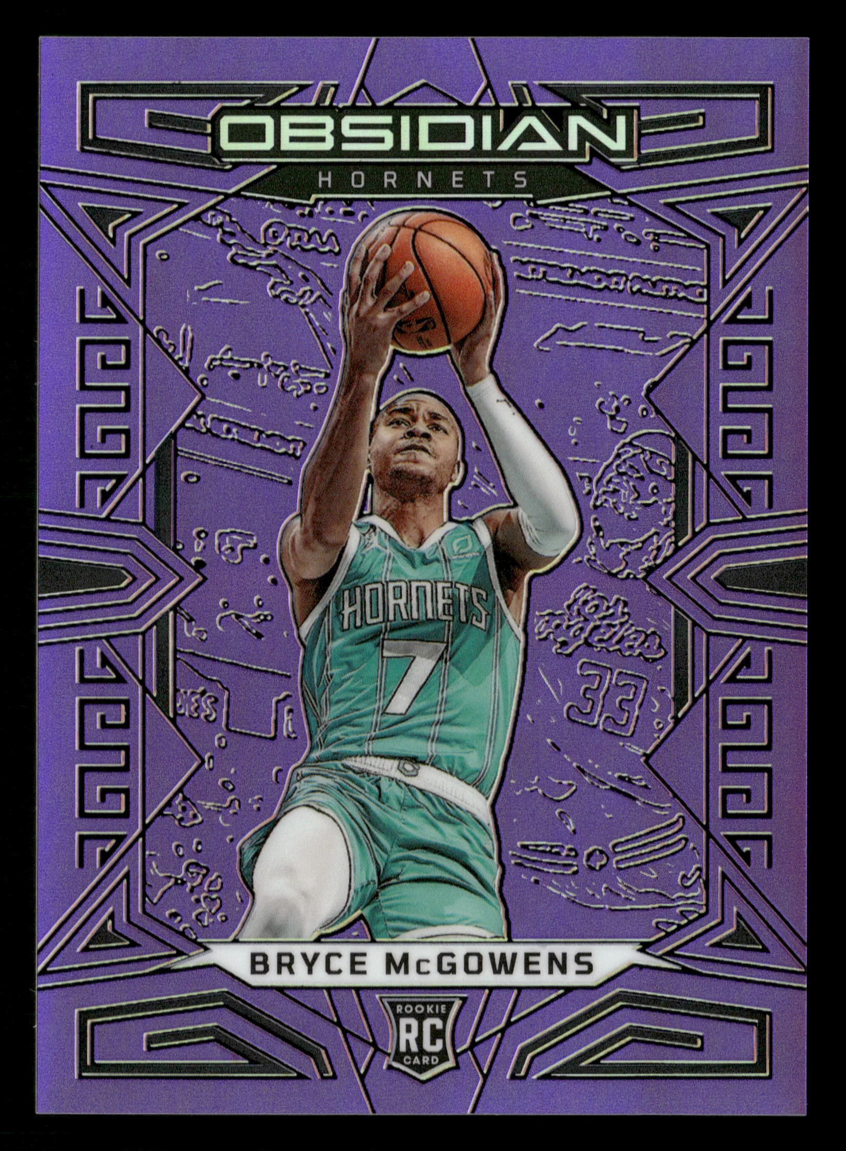 2022-23 Panini Obsidian #158 Bryce McGowens Electric Etch Purple Flood #/49
