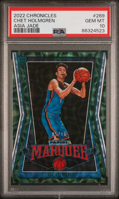 2022 Chronicles Marquee #269 Chet Holmgren Asia Jade RC #/18