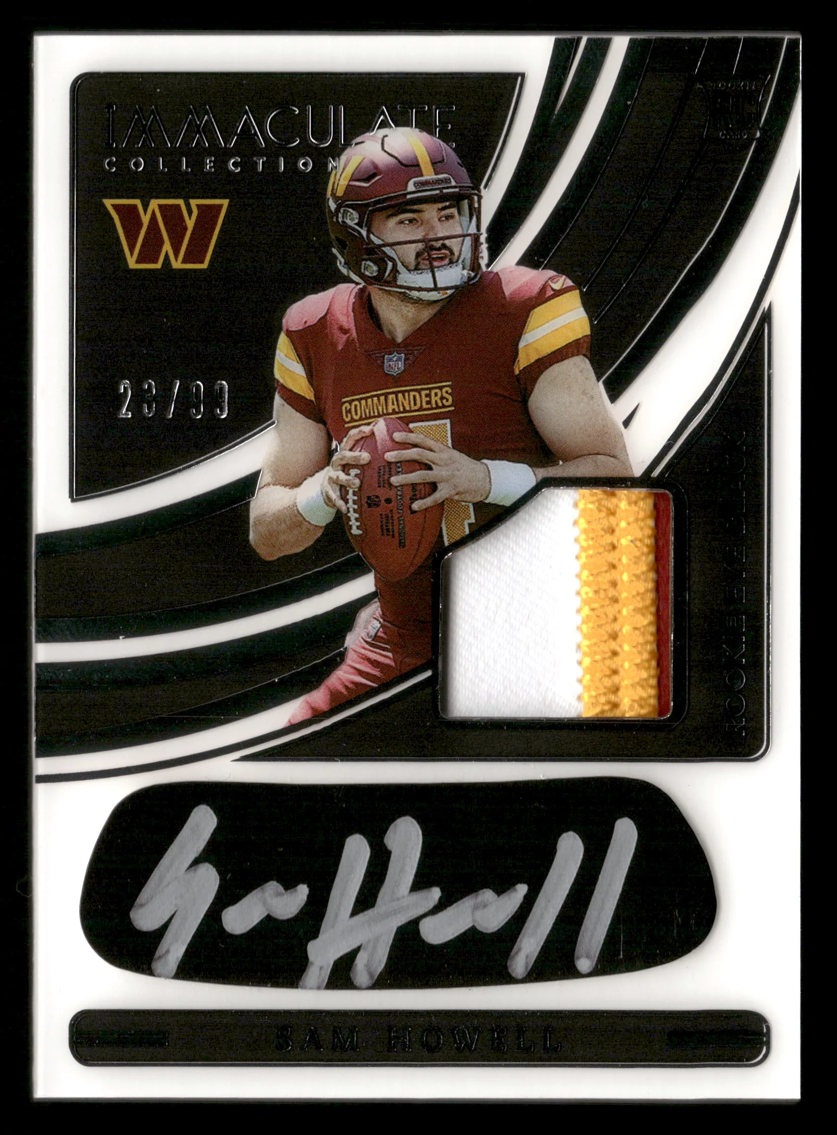 2022 Immaculate #REB-SHO Sam Howell Rookie Eye Black RPA #/99