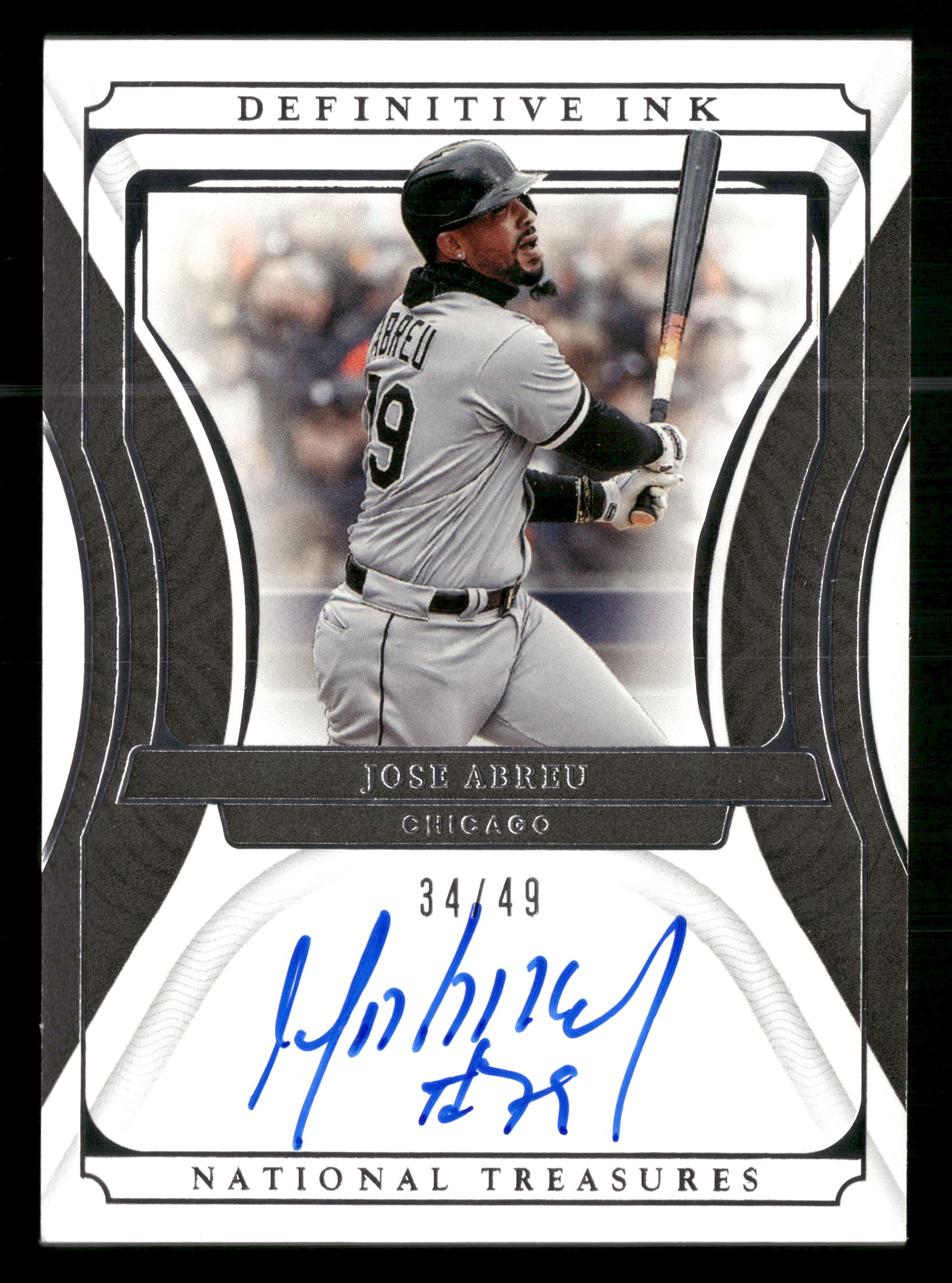 2022 Panini National Treasures #DI-JA Jose Abreu Definitive Ink #/49