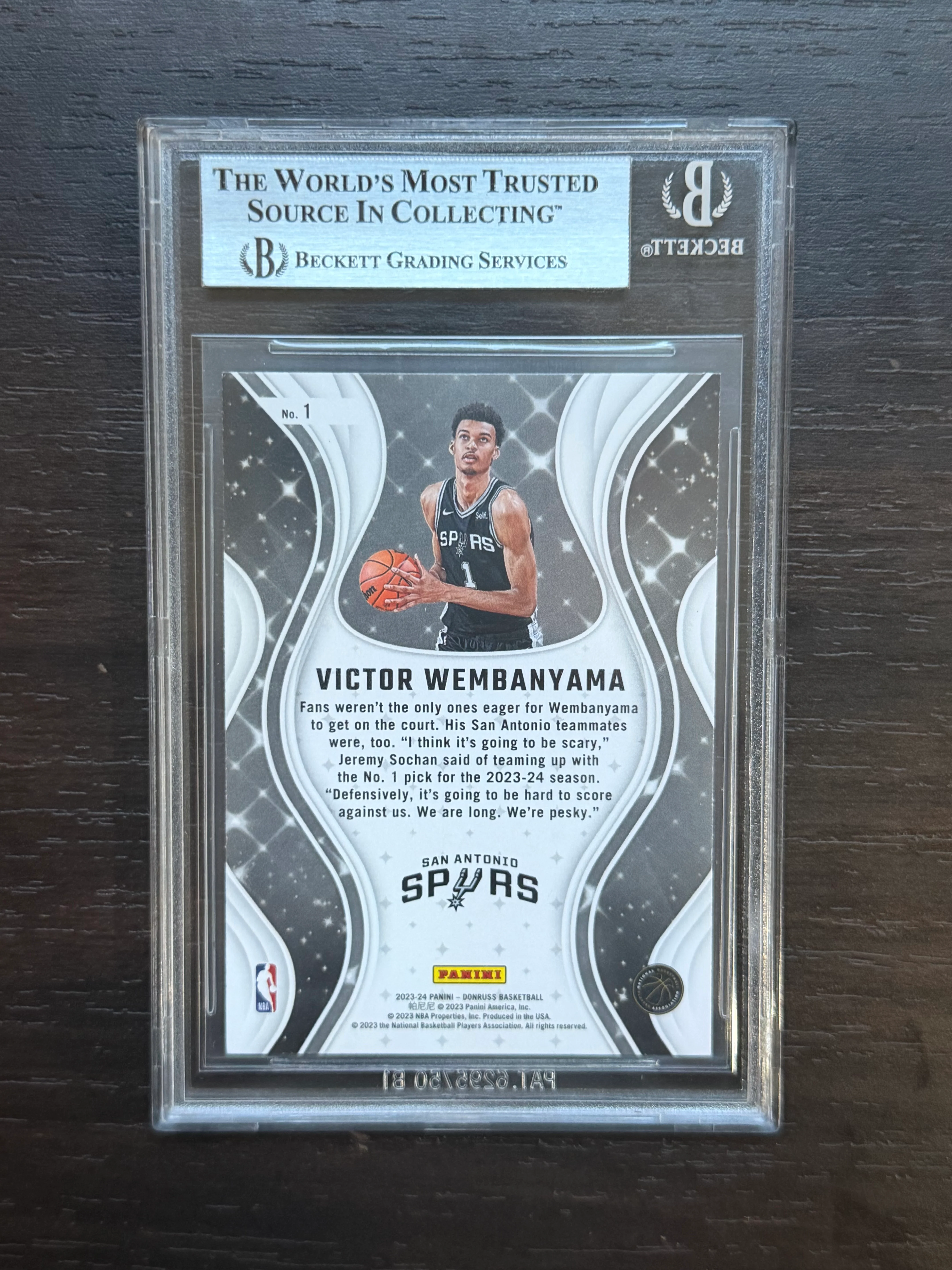 2023-24 Donruss Magicians #1 Victor Wembanyama BGS 9.0 - Image 2