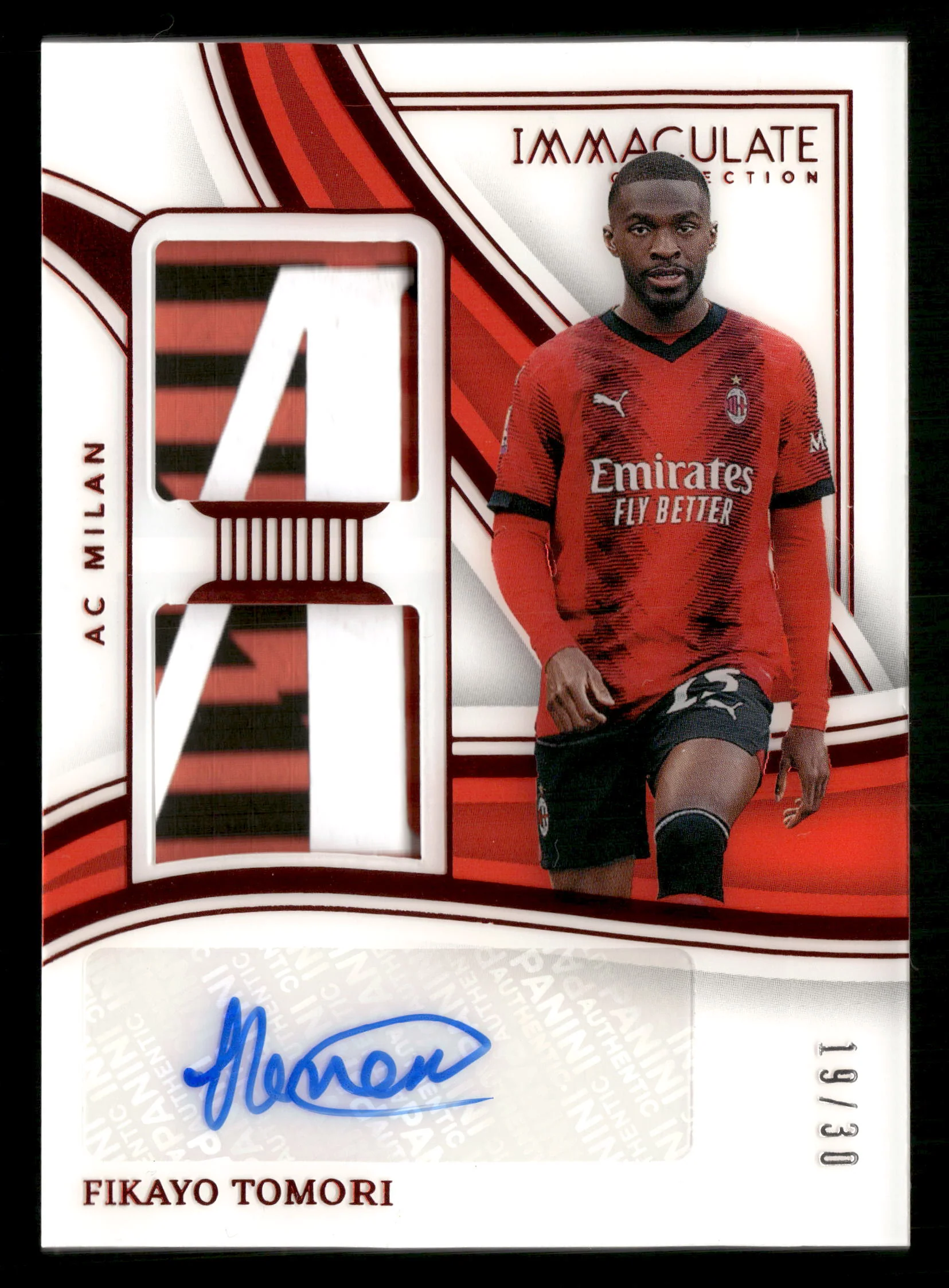 2023-24 Panini Immaculate Collection DA-FT Fikayo Tomori /30 Dual Patch Autograph