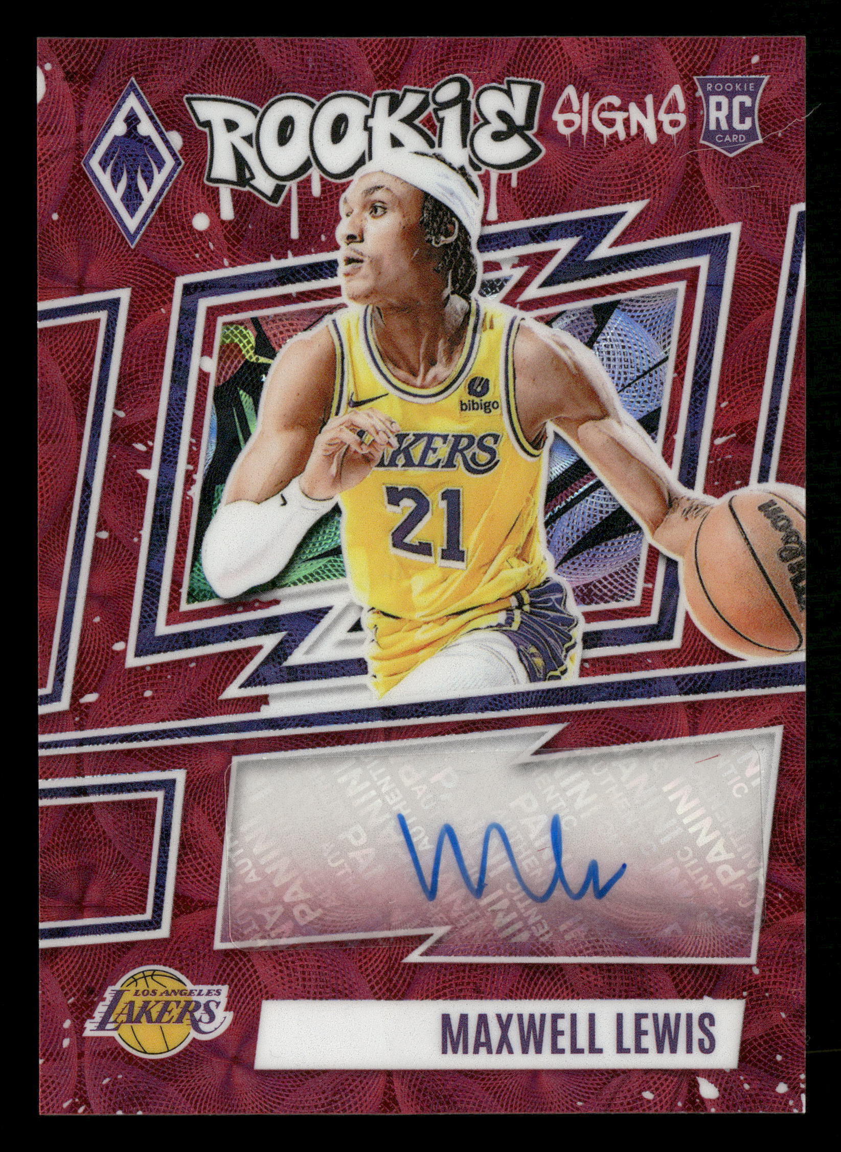 2023-24 Panini Phoenix #RS-MAC Maxwell Lewis Rookie Signs Orange #/49