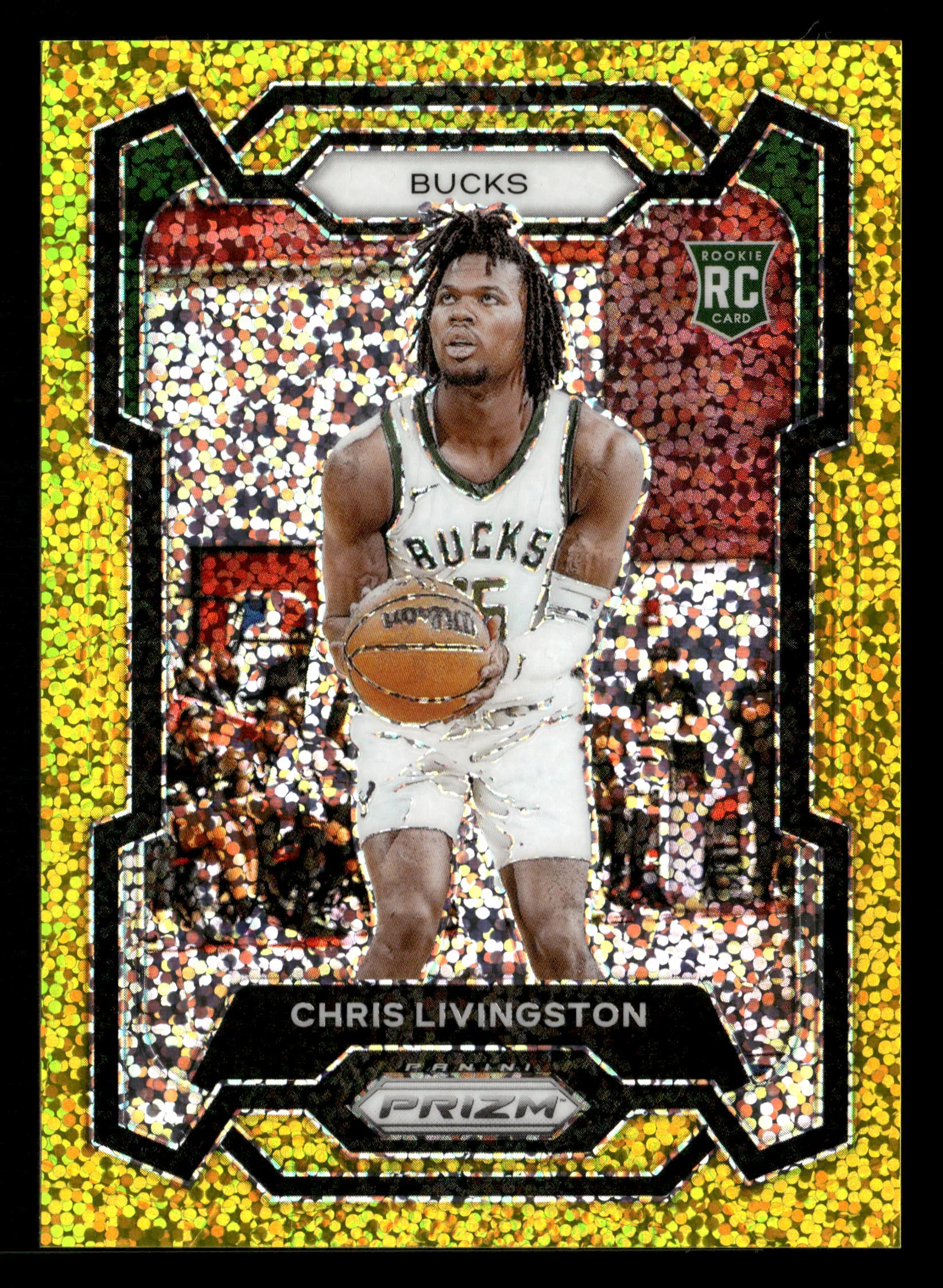 2023-24 Panini Prizm #156 Chris Livingston Prizms Gold Sparkle #/24
