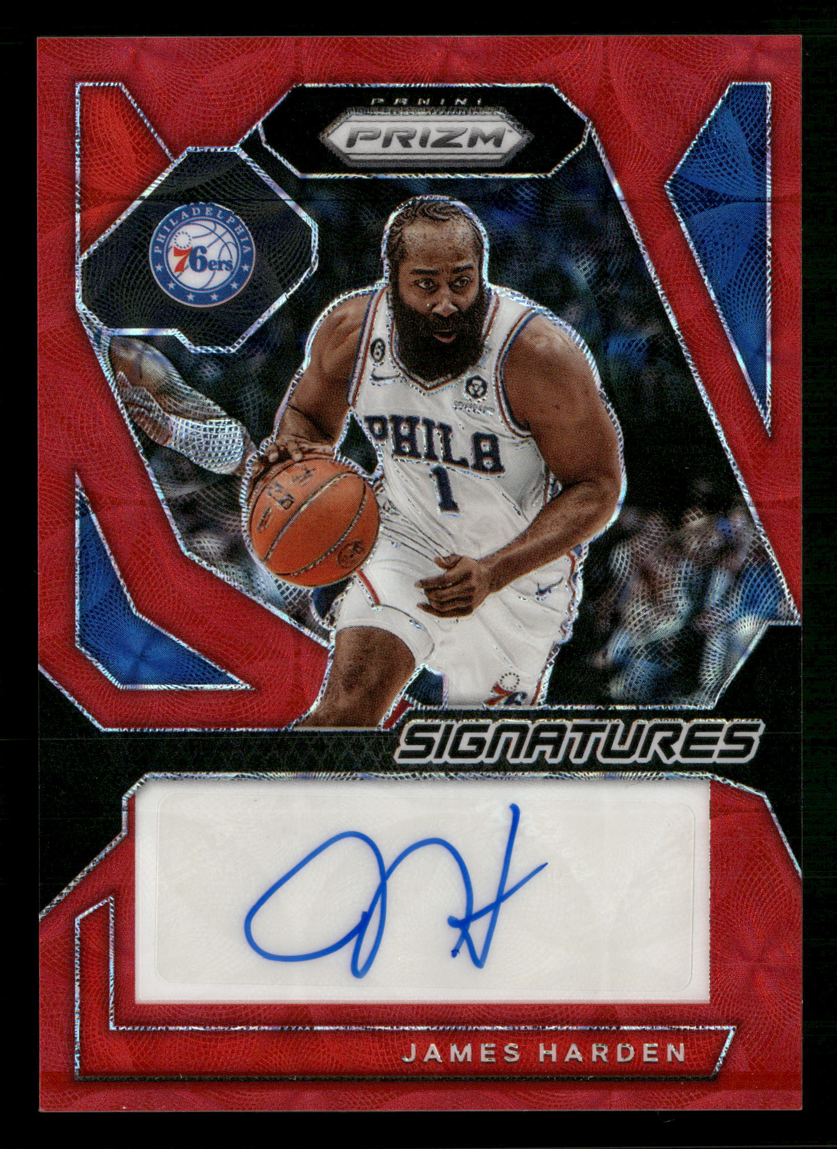 2023-24 Panini Prizm #SIG-HDN James Harden Signatures Prizms Choice #/88
