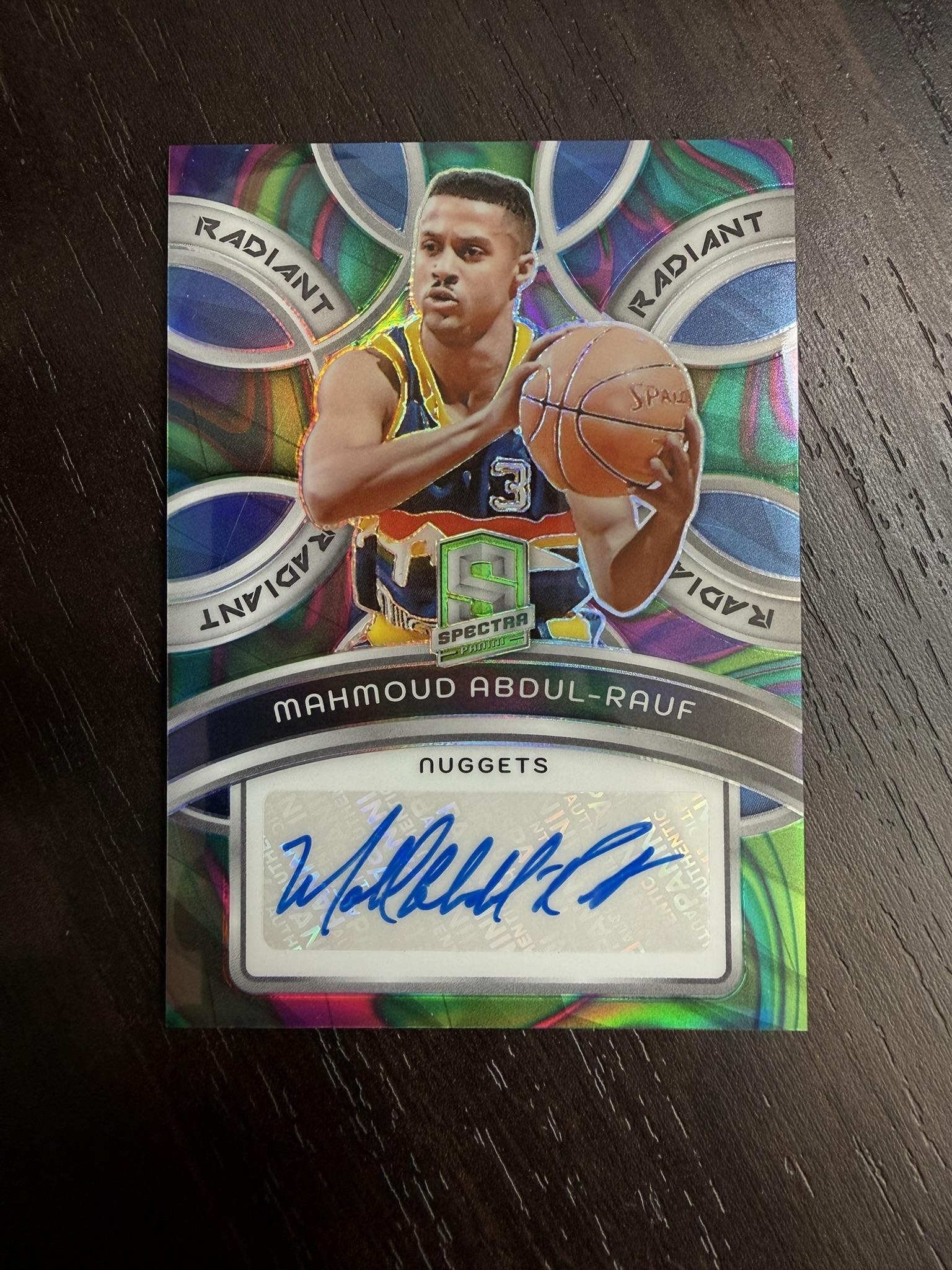 2023-24 Panini Spectra #RS-MAR Mahmoud Abdul-Rauf Radiant Signatures Marble #/5