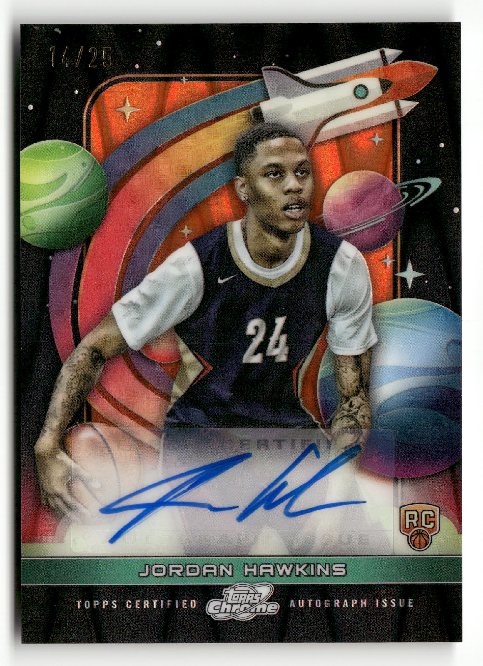 2023-24 Topps Chrome Cosmic #FFS-JH Jordan Hawkins First Flight Auto /25