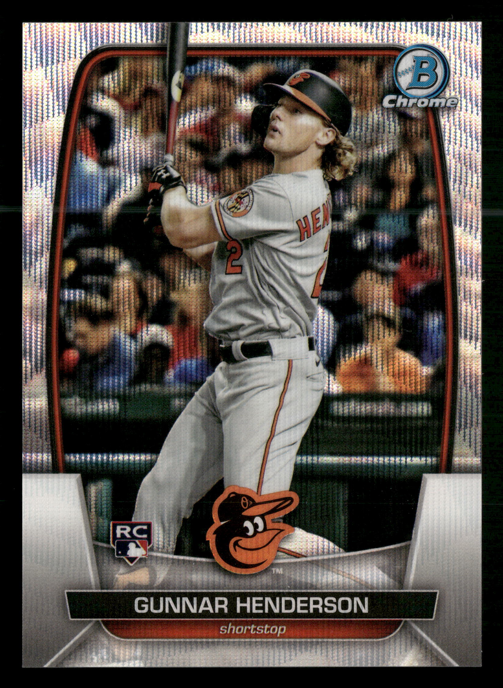 2023 Bowman Chrome #10 Gunnar Henderson Wave Refractor #/100
