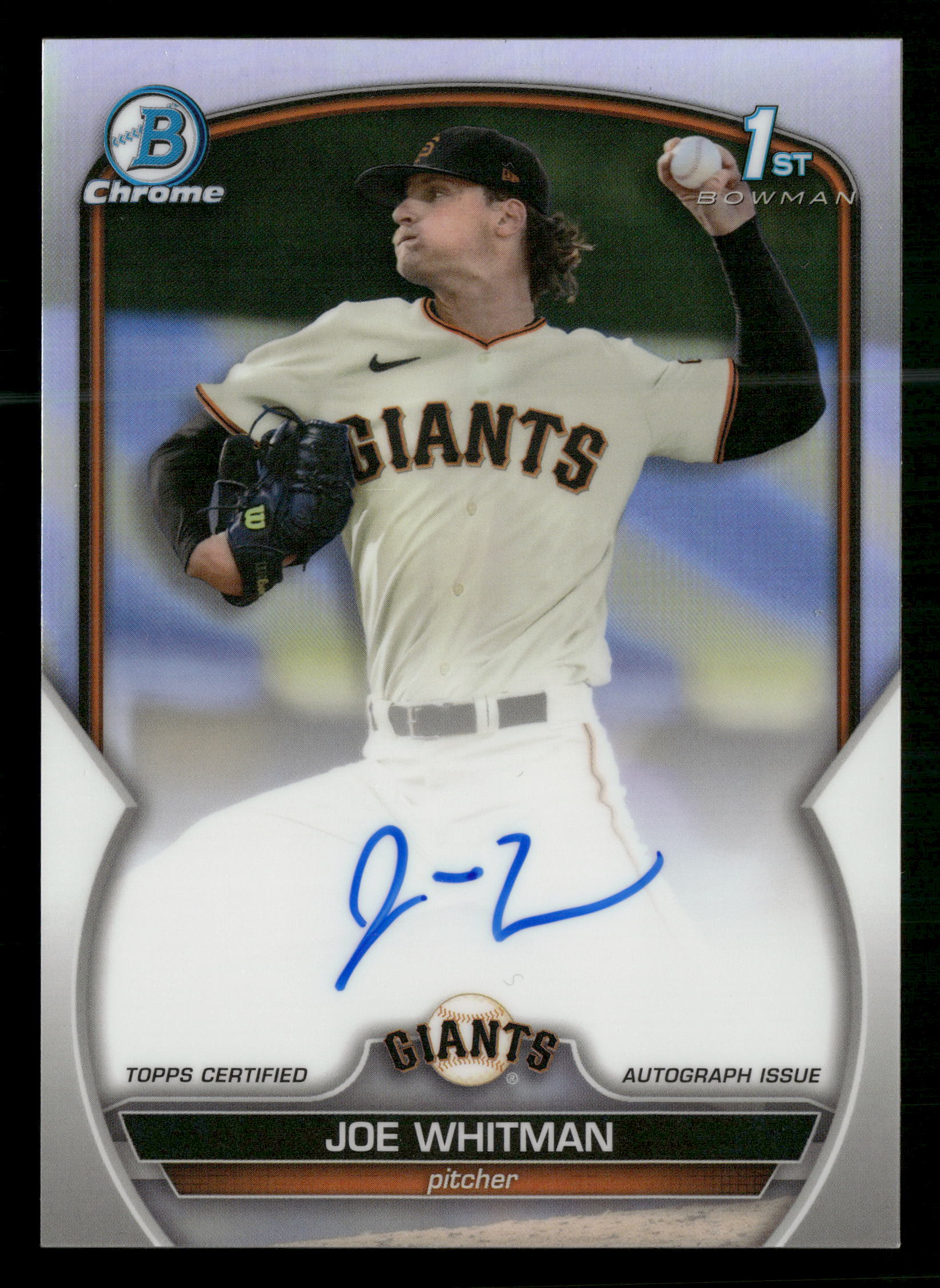 2023 Bowman Draft #CDA-JWH Joe Whitman Chrome Prospect Auto Refractor #/499