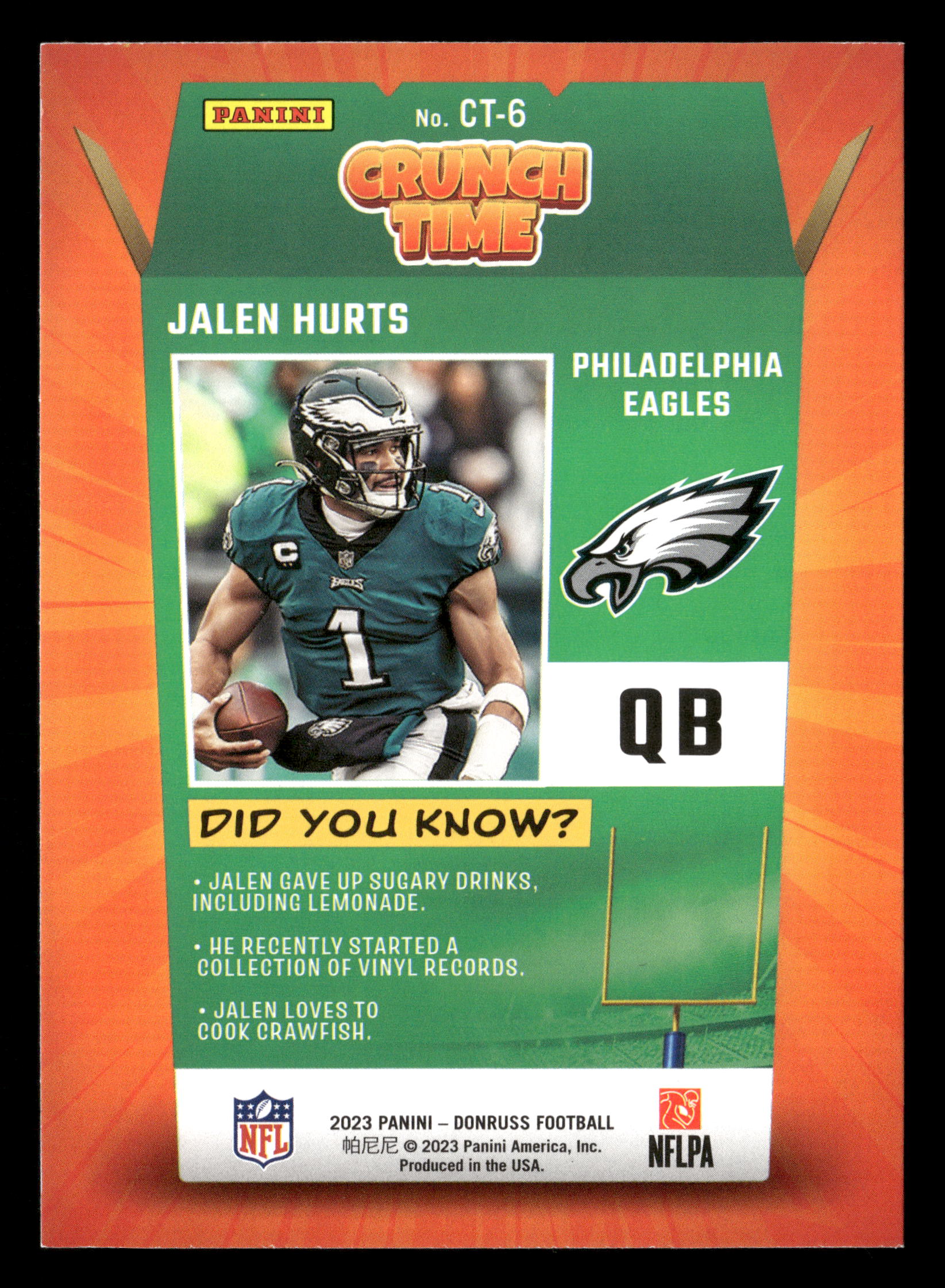 2023 Donruss #CT-6 Jalen Hurts Crunch Time
