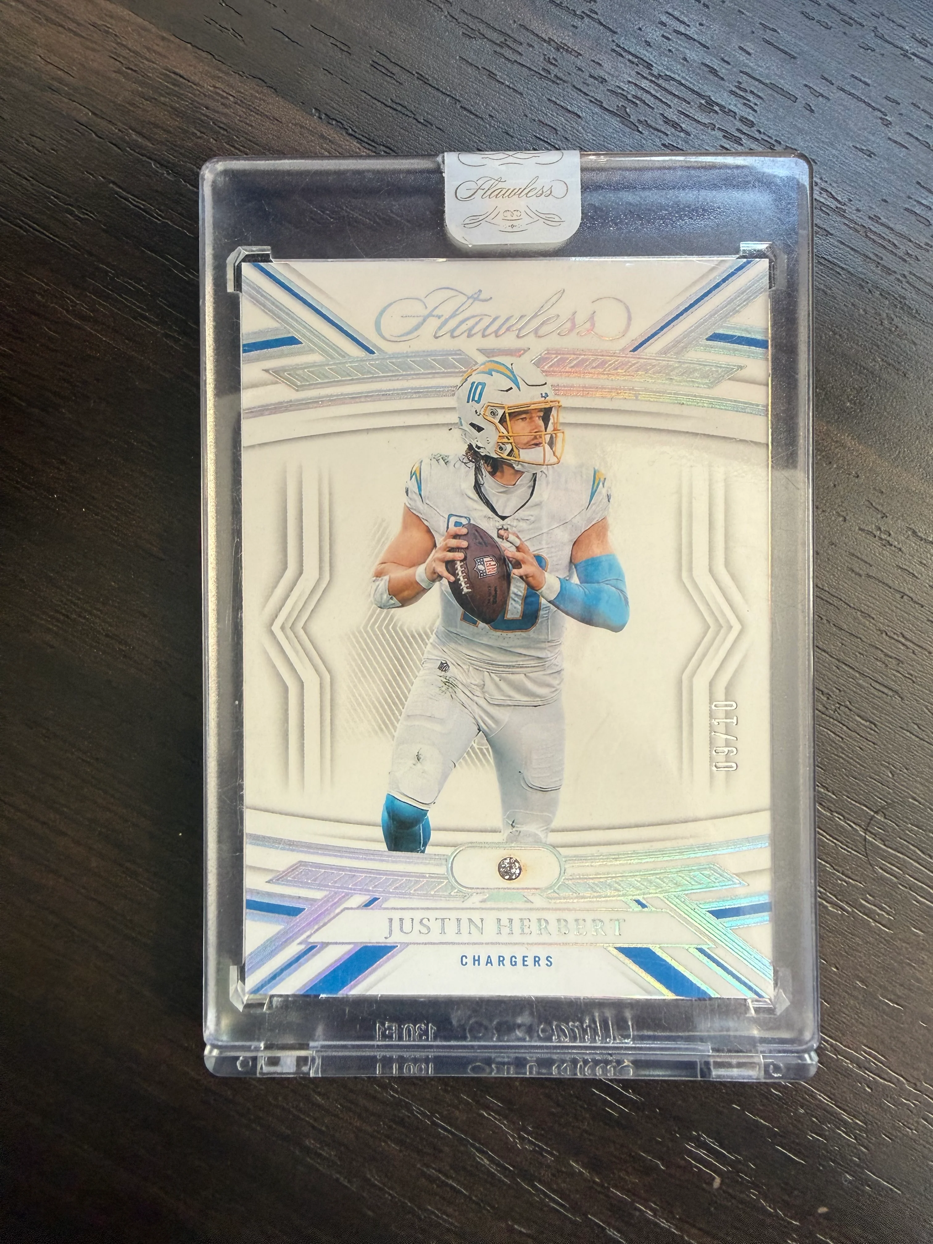 2023 Flawless #35 Justin Herbert Silver Diamond SSP #/10