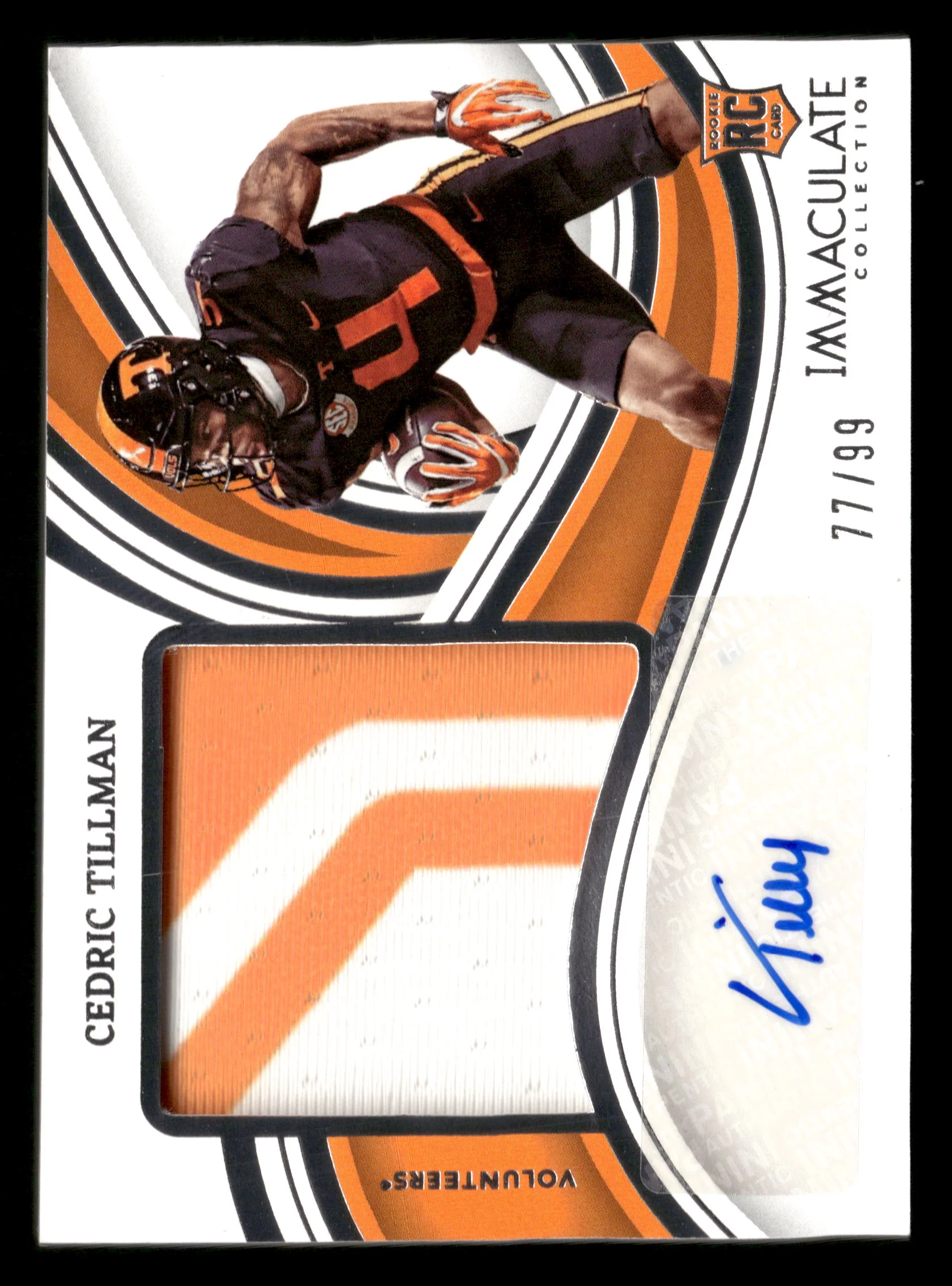 2023 Immaculate Collegiate #PPRA-CET Cedric Tillman Premium Patches RC Auto #/99