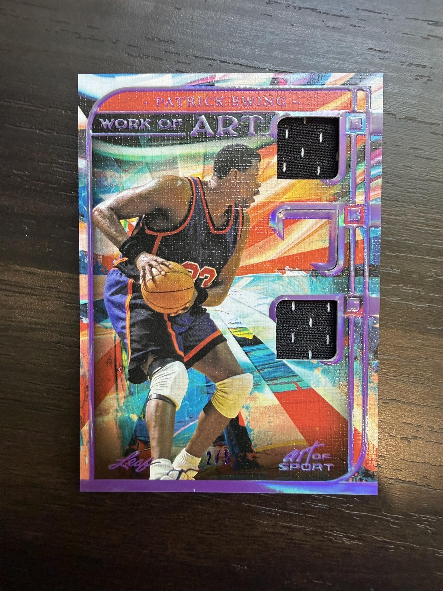 2023 Leaf #WA-29 Patrick Ewing Work of Art Purple #/5
